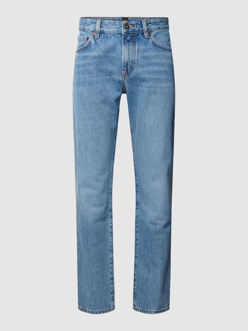 Regular Fit Jeans mit 5-Pocket-Design Modell 'Re.Maine' in hellblau