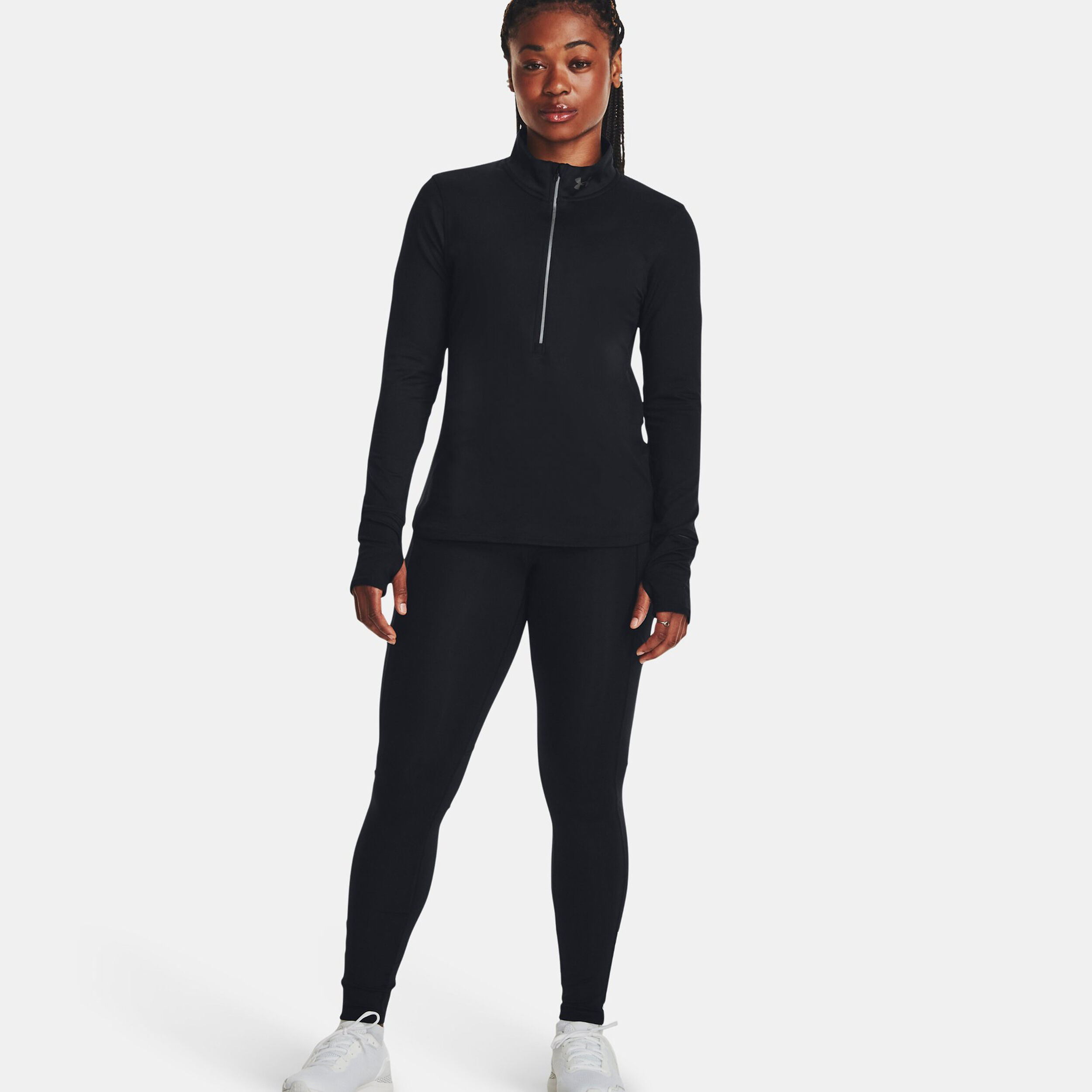 Qualifier Run Half-Zip Lauftop Damen - Schwarz