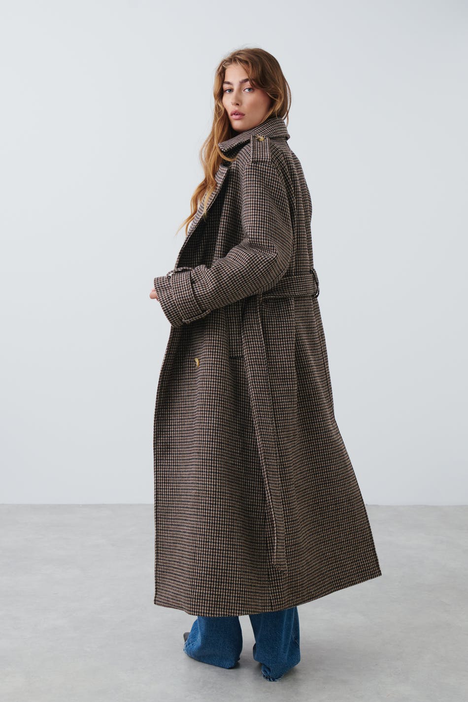 Wool blend trench coat