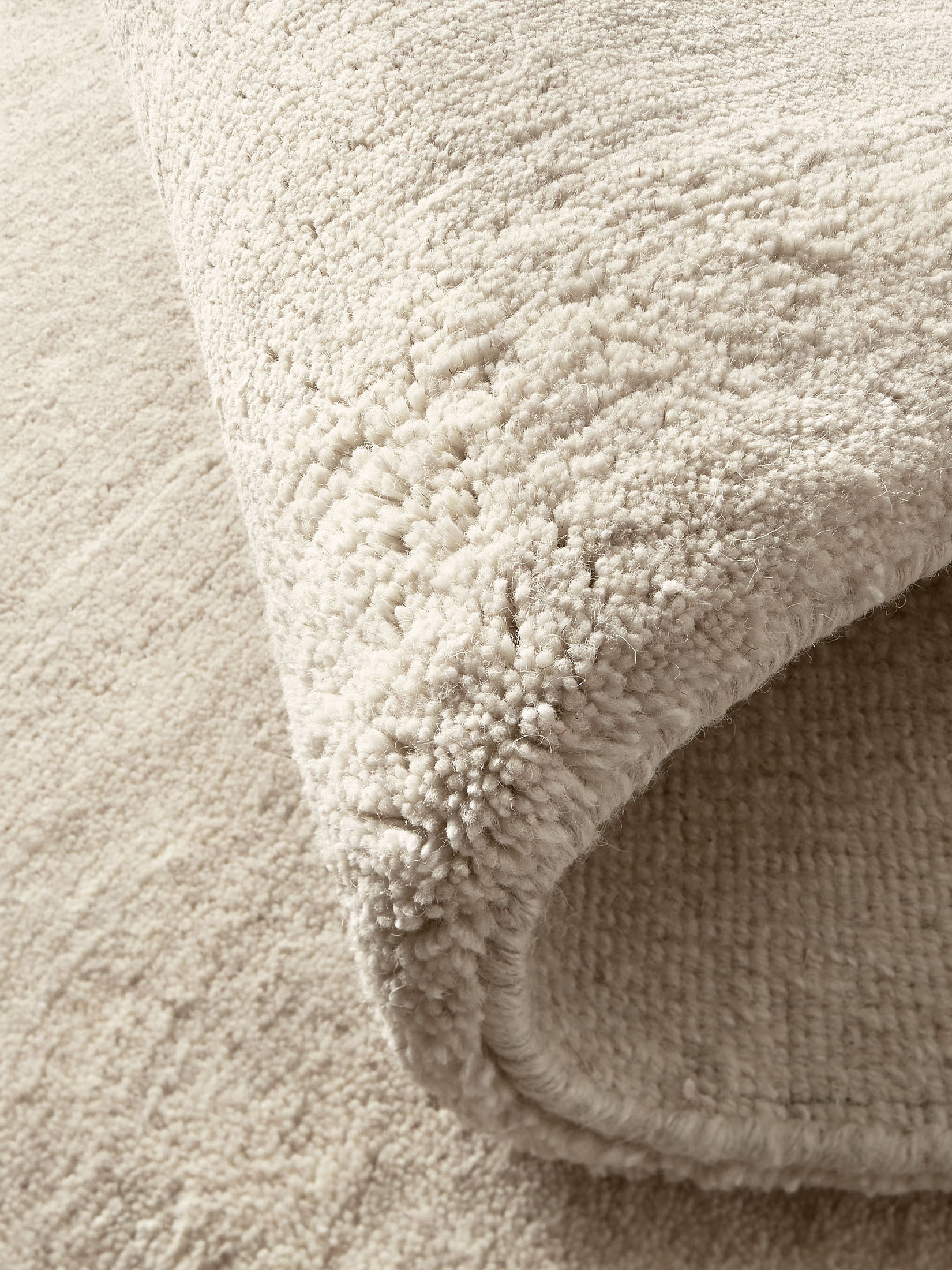 Auckland Woll-Teppich, Hellbeige