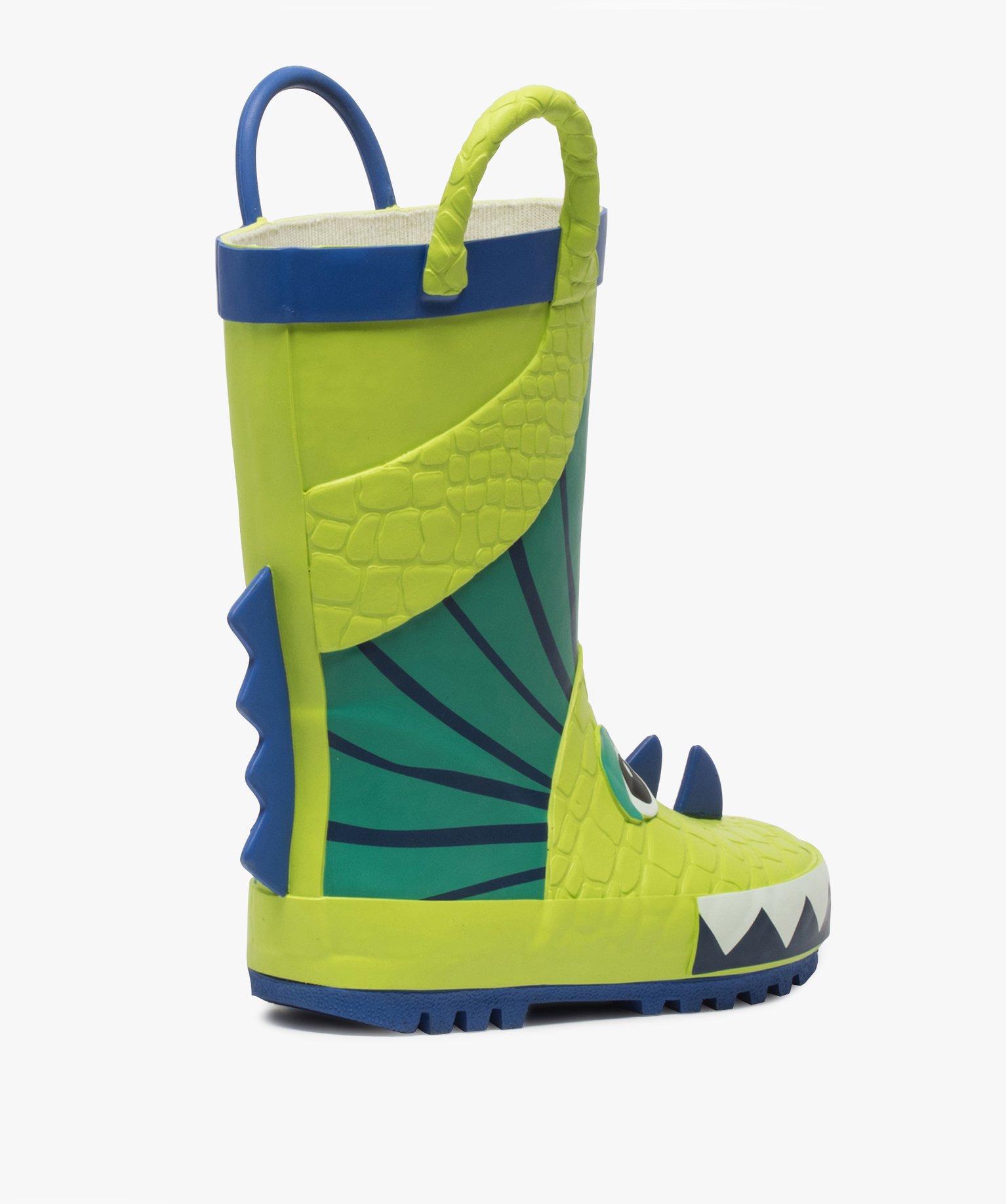 Bottes de pluie Garçon à anses motif dinosaure en relief vert | GEMO