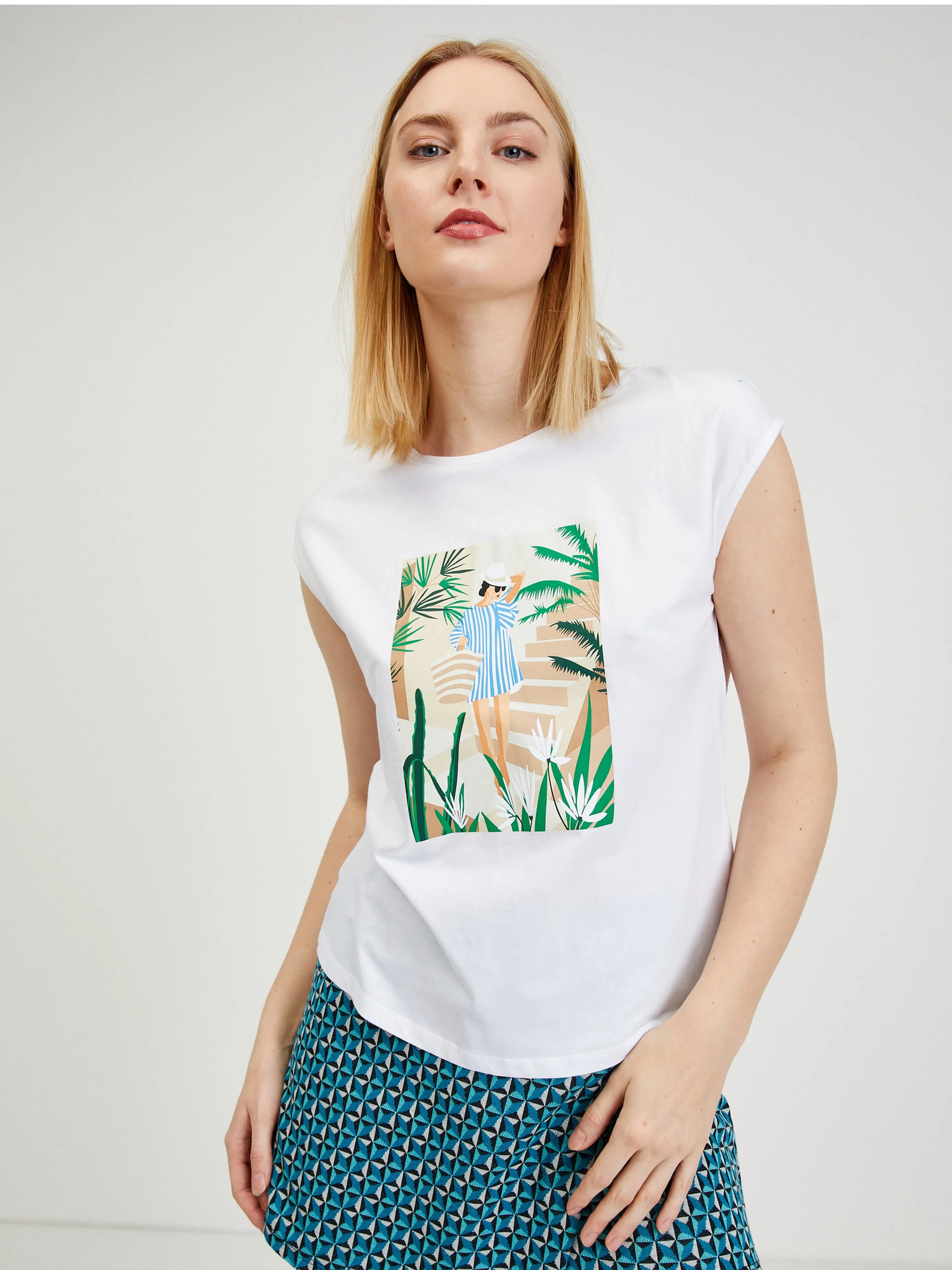 Weißes Damen T-shirt ORSAY