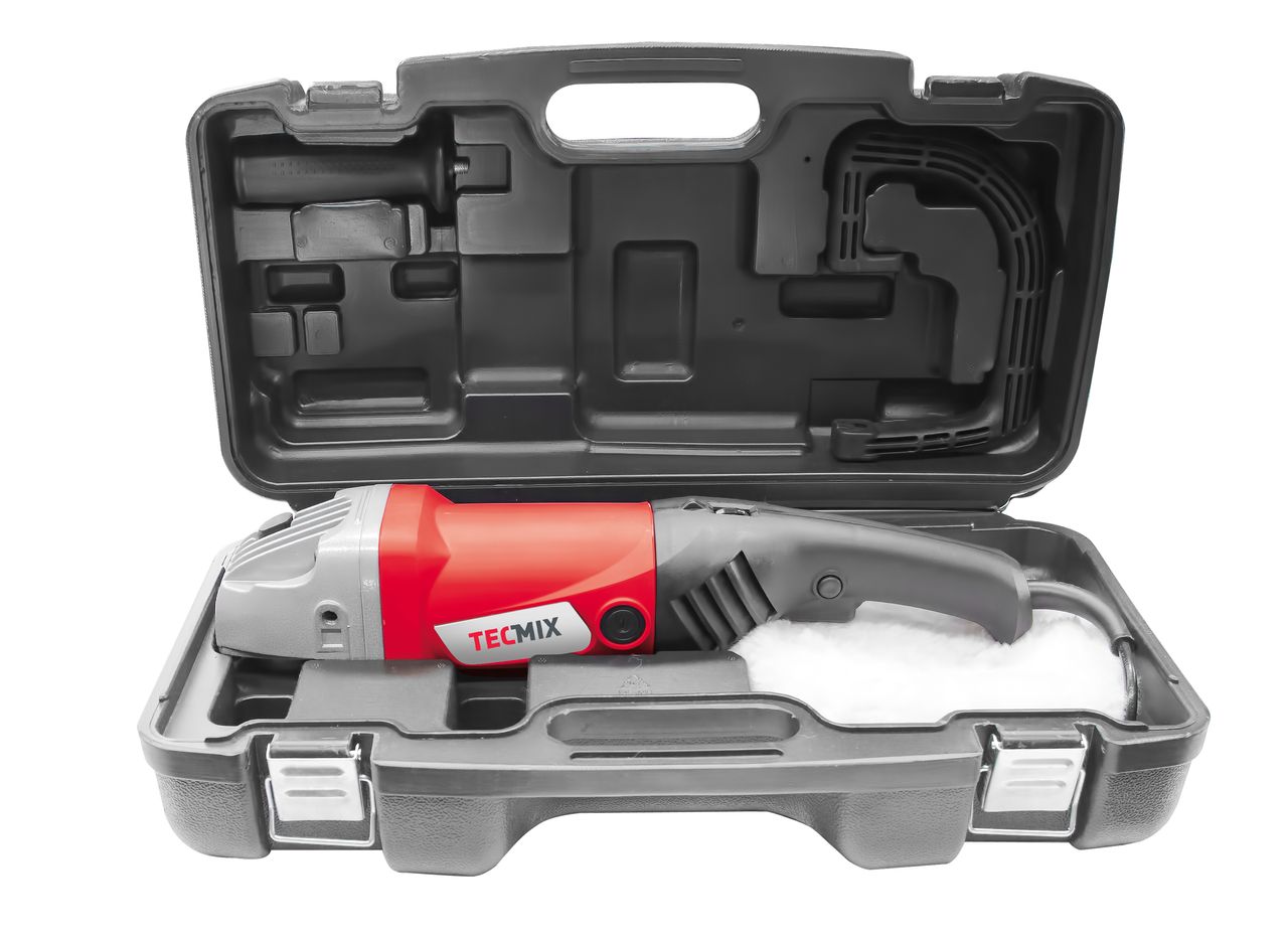 TECMIX 3G POLIERMASCHINE TMX PO 1200 [230V - EU] INKL. TRANSPORTKOFFER 1200W, 600-3300 U/MIN, MAX. Ø 180MM, M14 AUßENGEWINDE