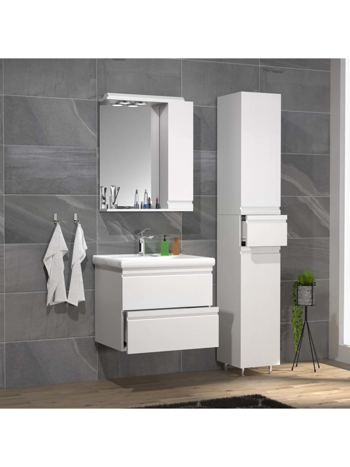 ebuy24 Badmöbelset SiloraL Weiß 90 x 46 cm günstig kaufen onesize