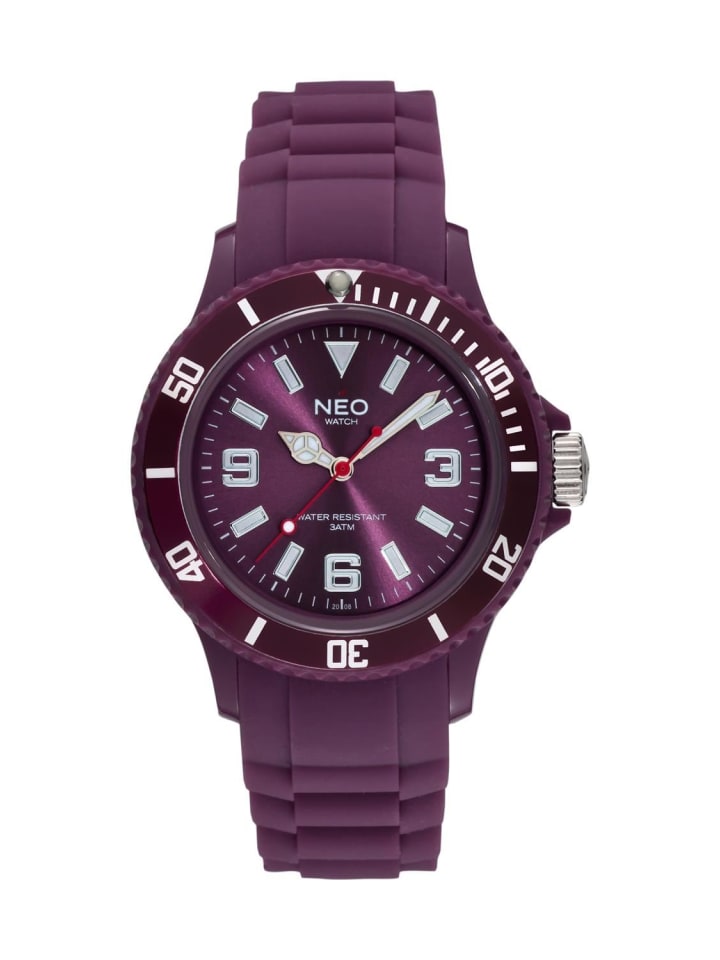 NEO Watch NEO Watch Armbanduhr aus Kunststoff in Rubinrot günstig kaufen onesize