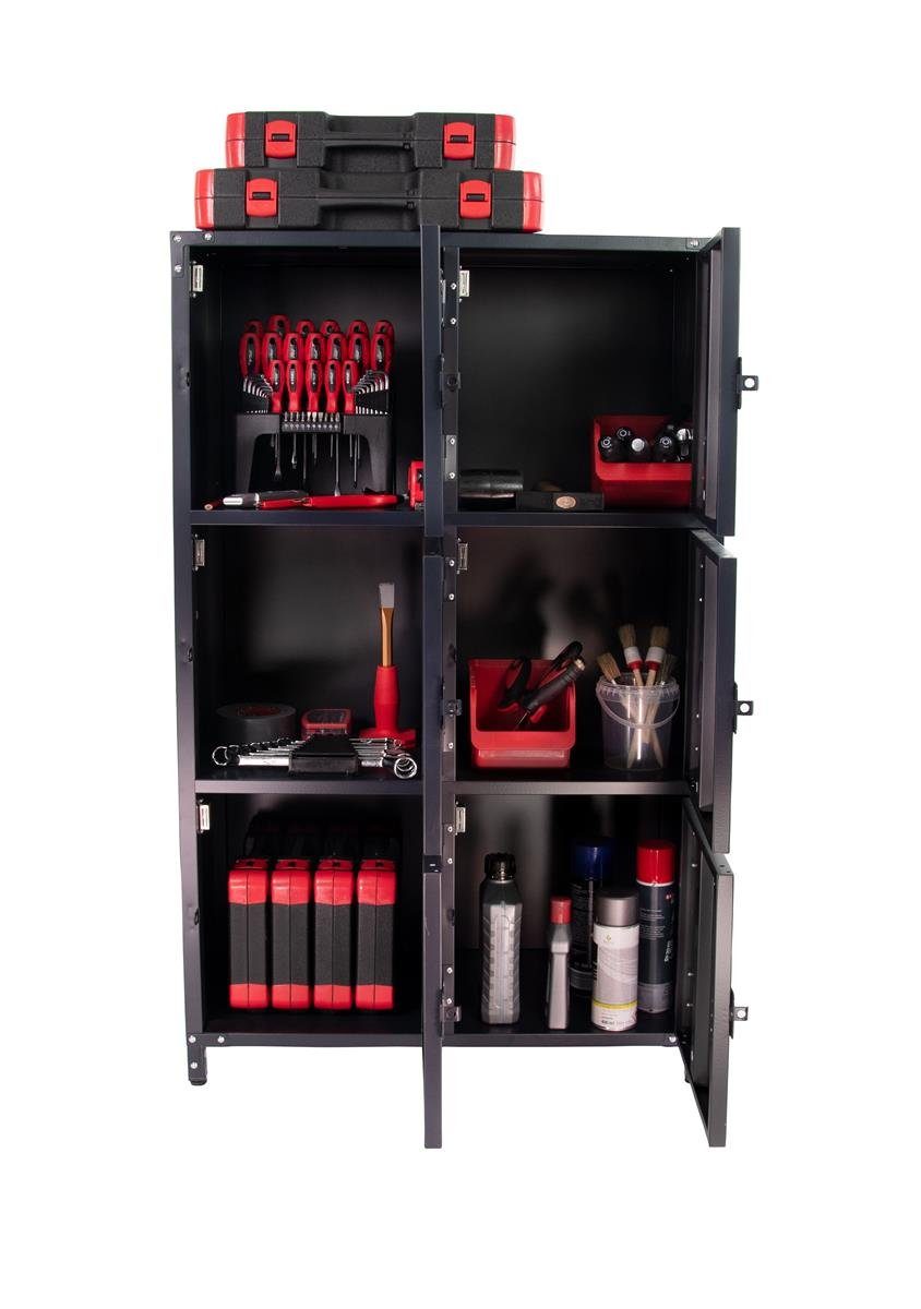 rikta Mehrzweckschrank vintage Metallschrank und Kommode mit 6 Türen