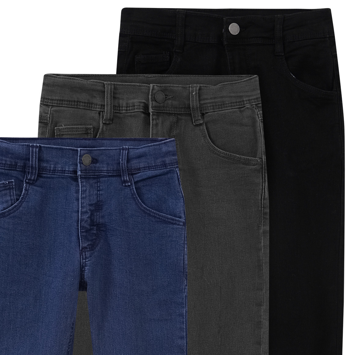 3 Jungen Skinny-Jeans mit verstellbarem Bund