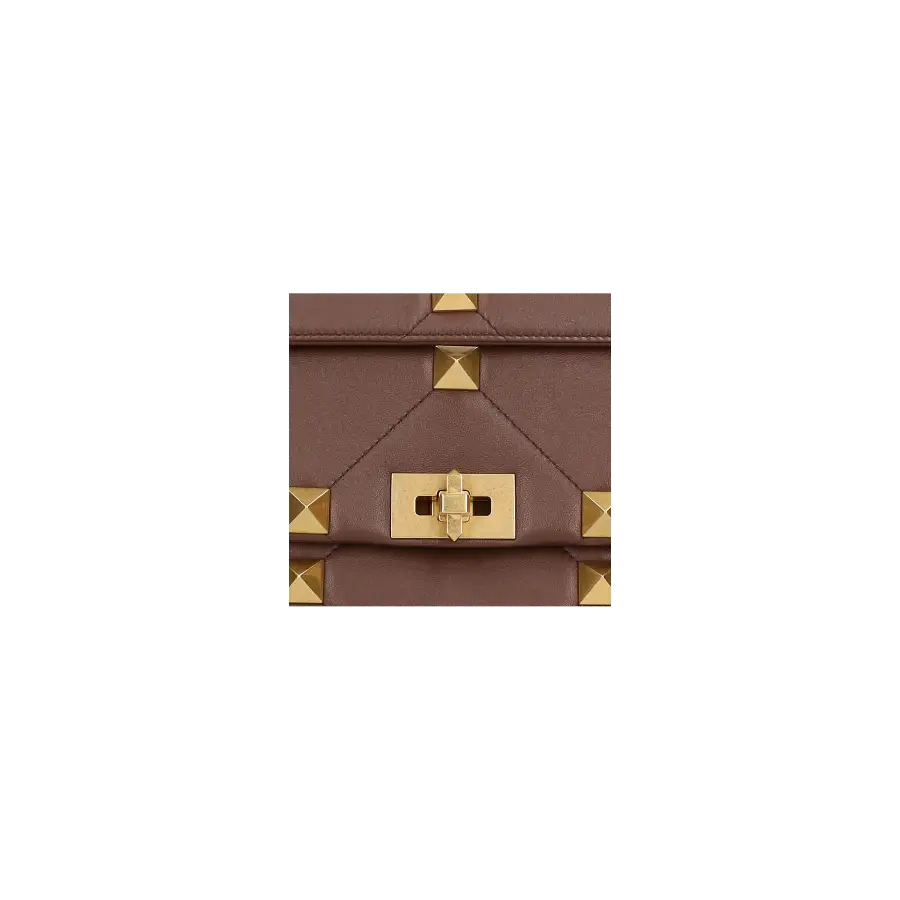 Valentino Garavani - Handtasche ROMAN STUD Kalbsleder - braun