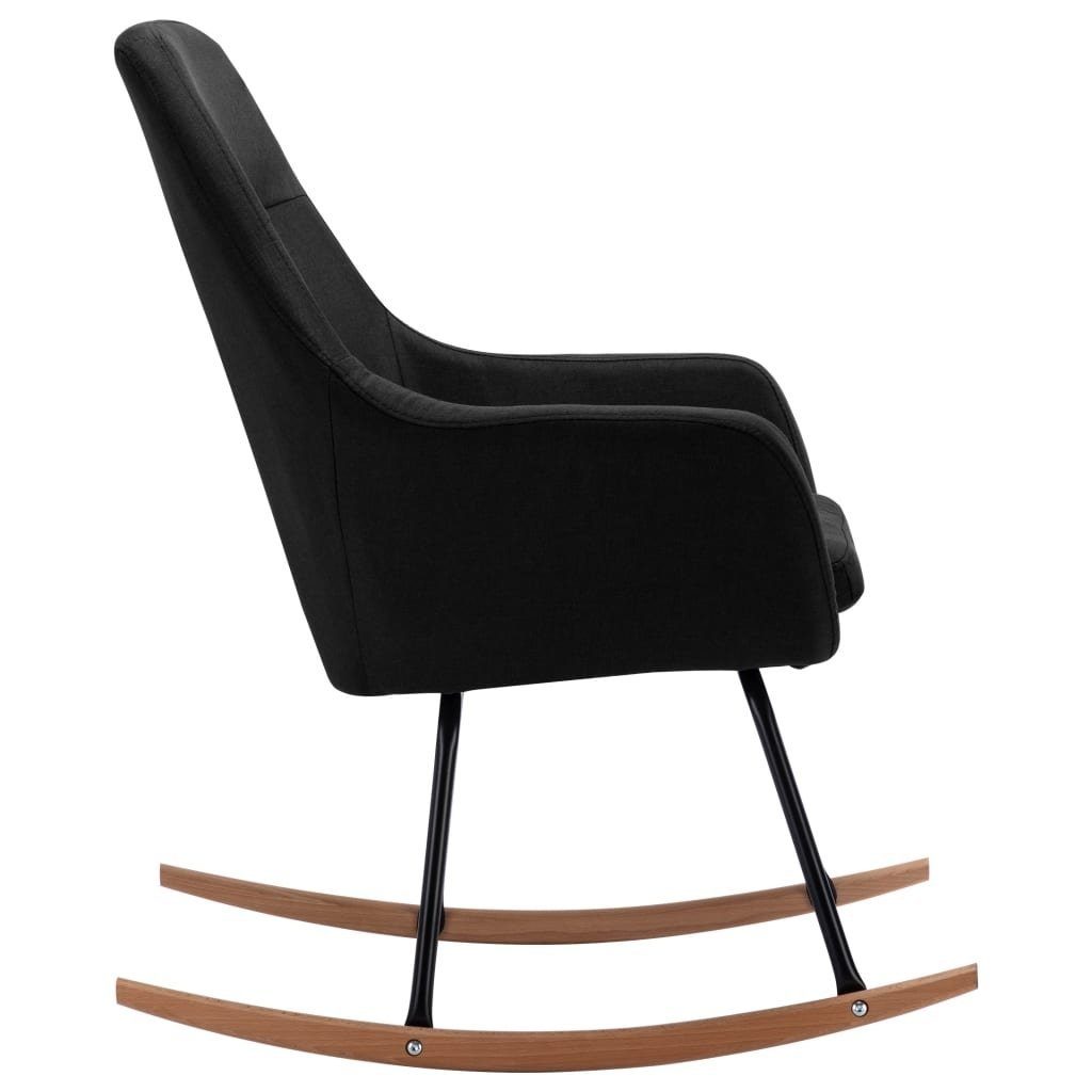 möbelando Schaukelstuhl Balzhausen (BxHxT: 61x89x80,5 cm), aus Stoff in Schwarz