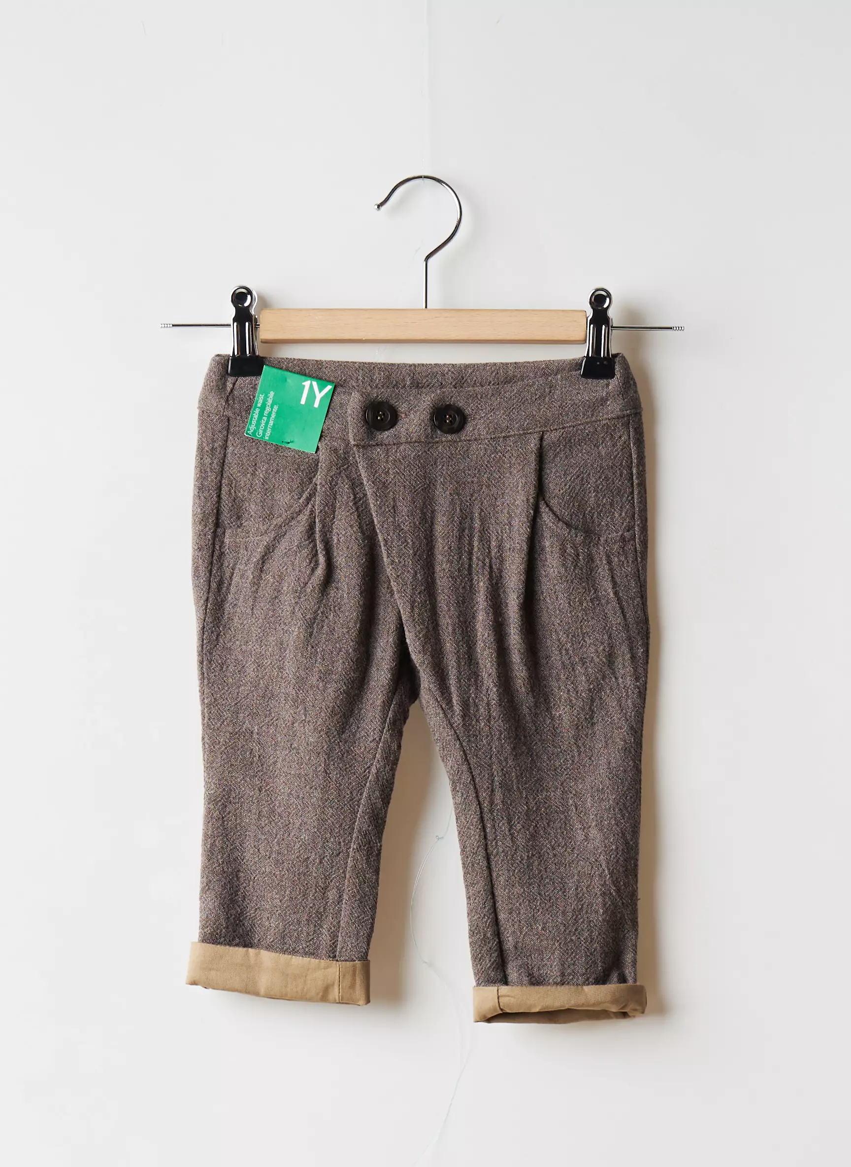 Benetton Pantalons Slim Garcon couleur marron