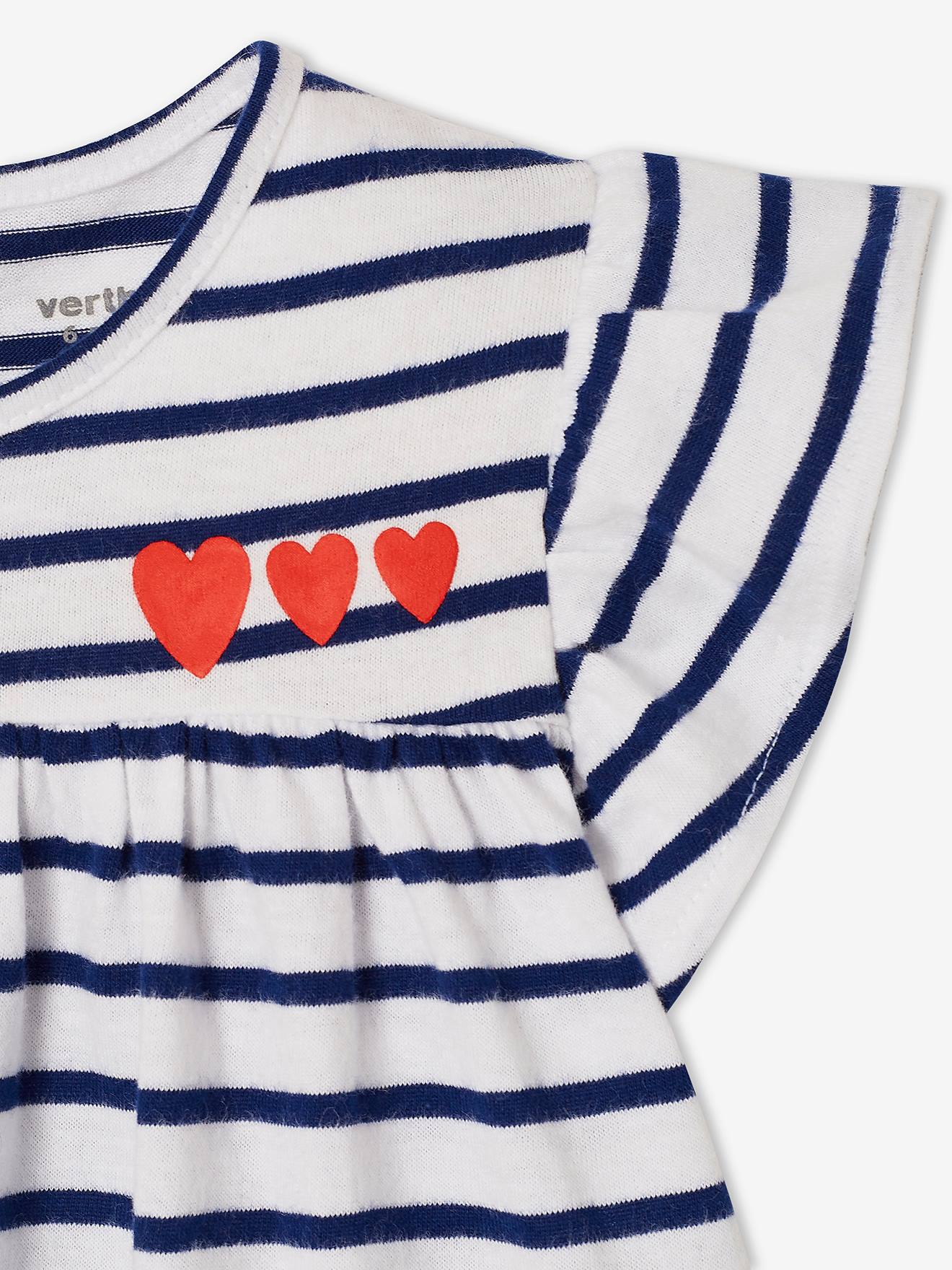 Robe bébé en jersey BASICS bleu royal rayé