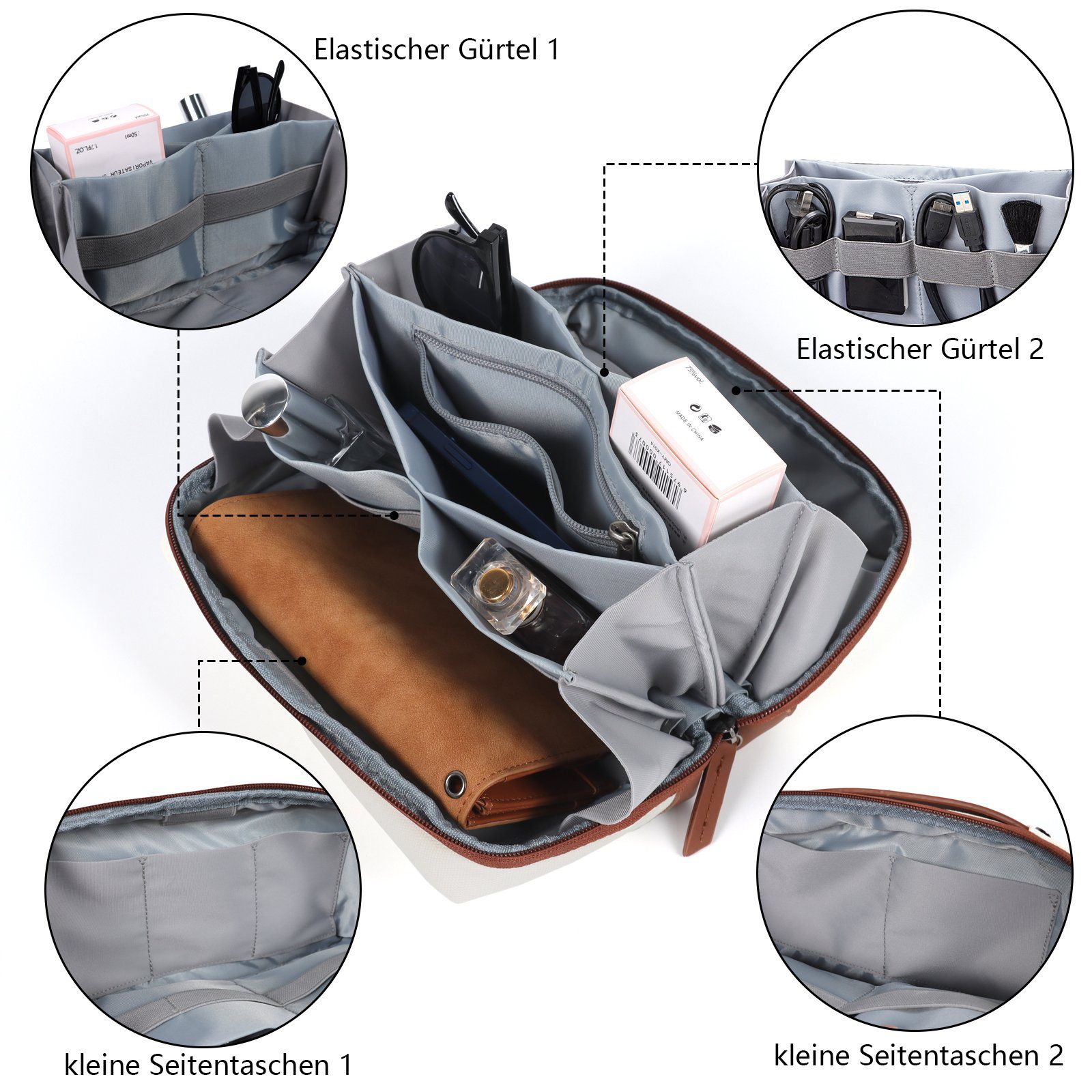 TAN.TOMI Kulturbeutel Kulturbeutel Herren Rucksack Damen Kosmetiktasche Waschtasche