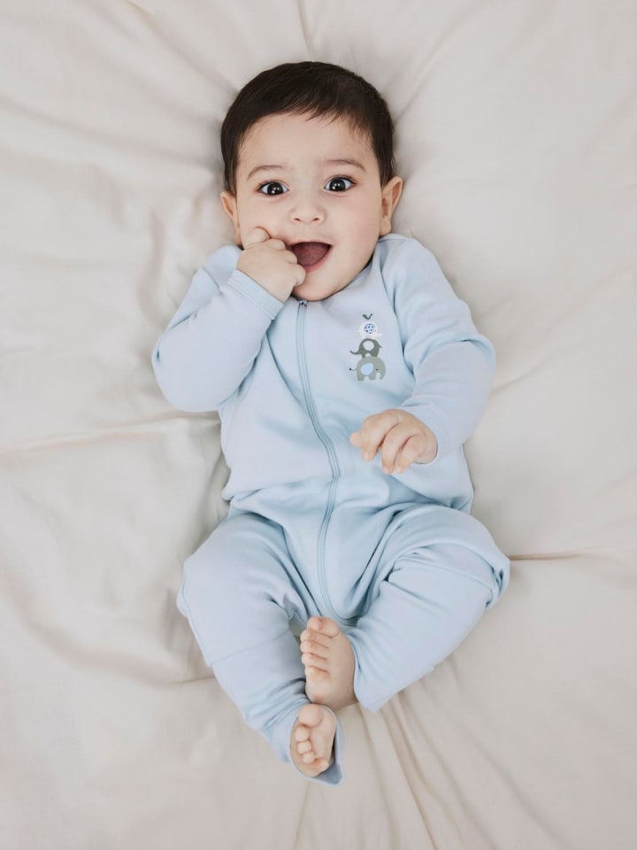 name it Schlafstrampler NBFNIGHTSUIT 2P ZIP ELEPHANT in baby blue günstig kaufen