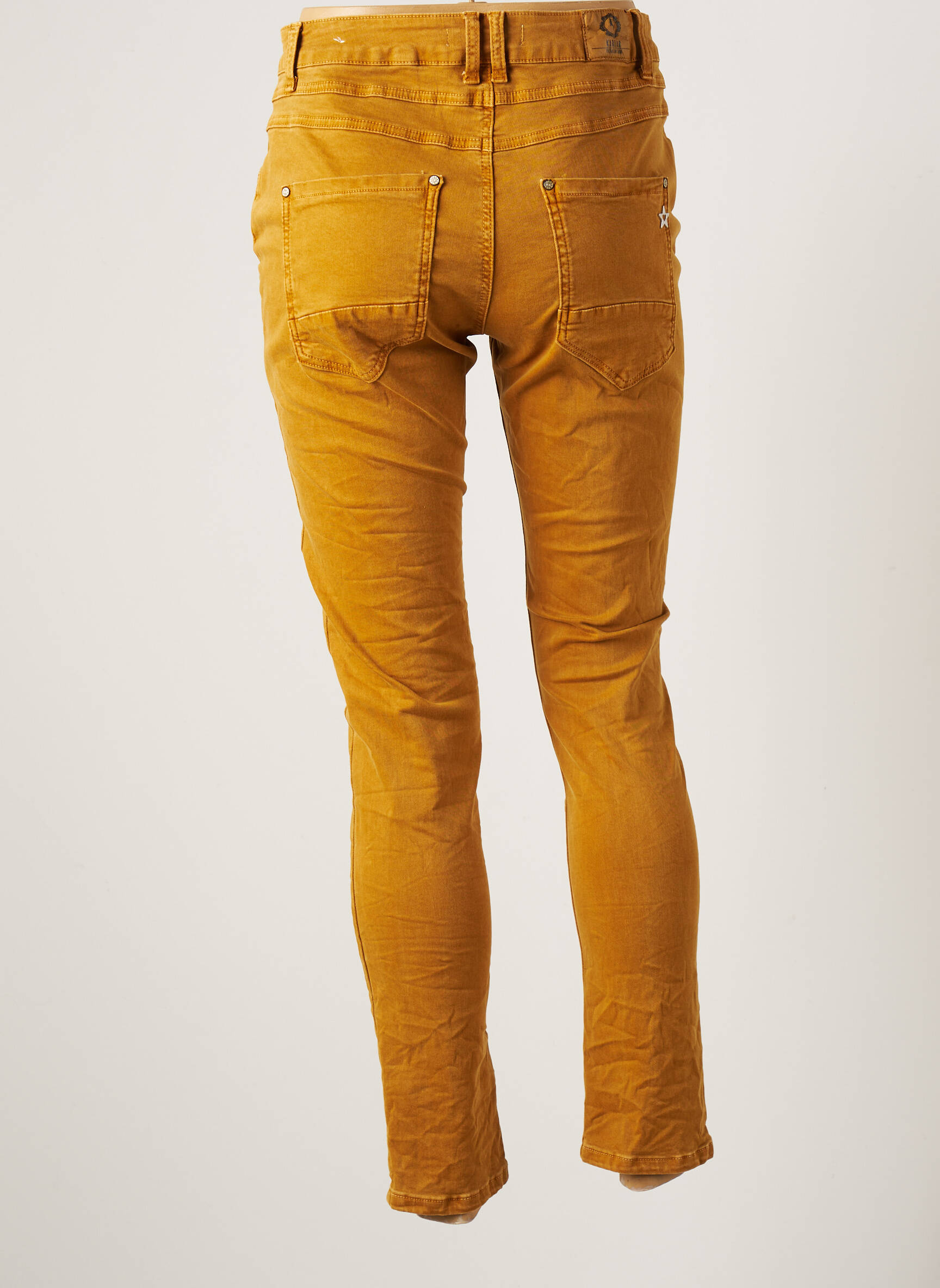 Karostar Jeans Coupe Slim Femme couleur jaune