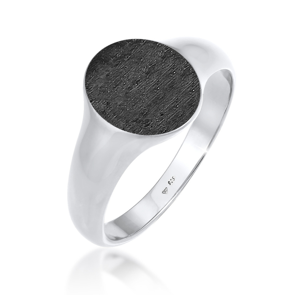 KUZZOI KUZZOI Bague Chevalière Basic Minimal Robuste Massif Bague Homme - (925/1000) Arg Bague