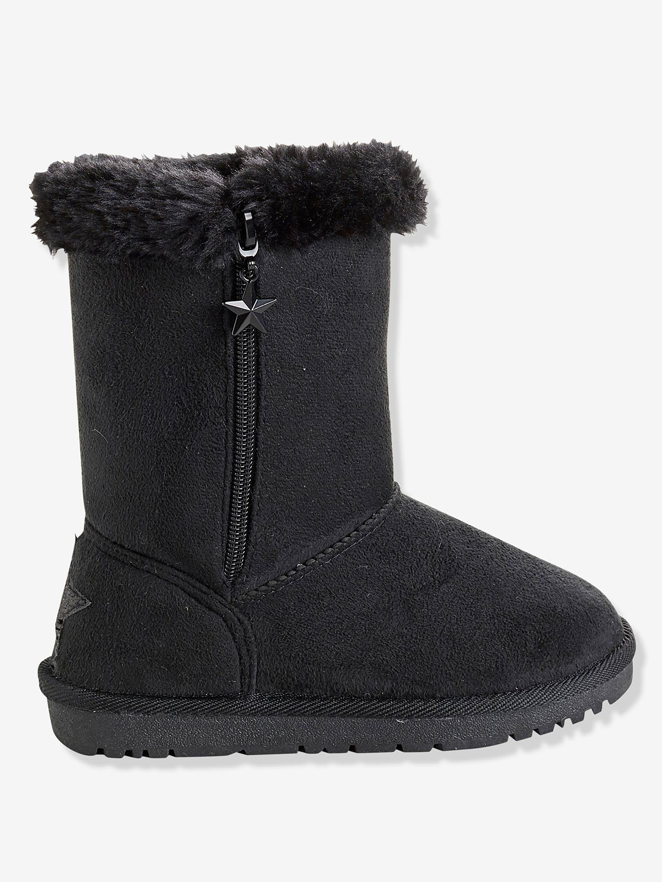 Bottes fourrées fille noir