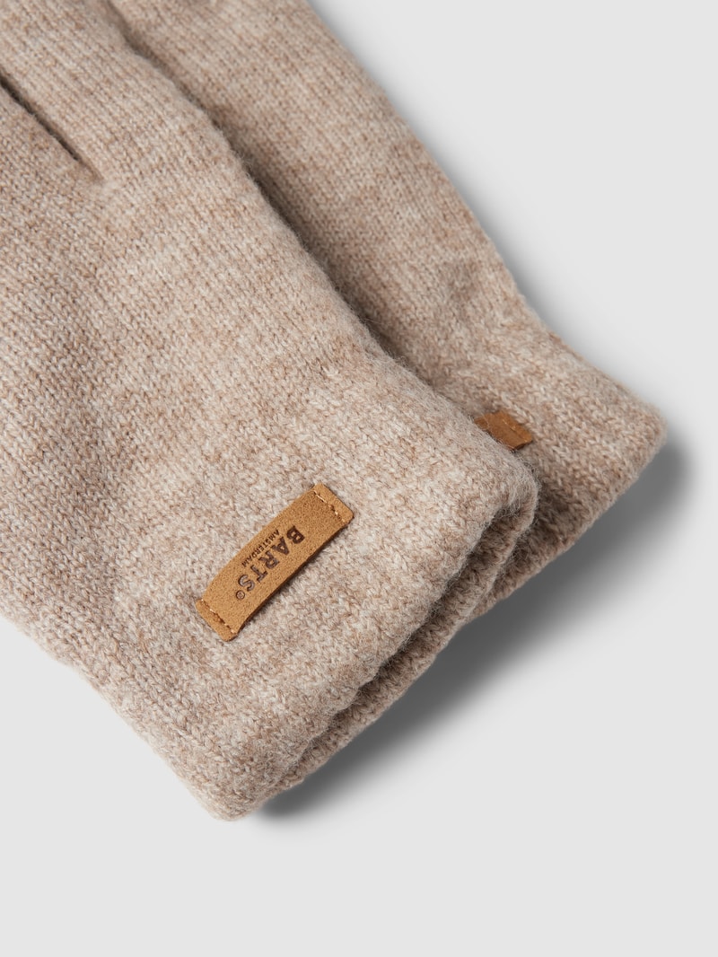 Handschuhe mit Label-Detail Modell 'Witzia' in hellbraun