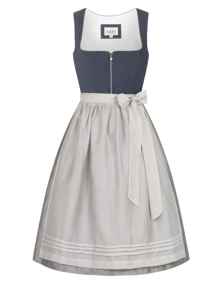 Nübler Midi Dirndl Katharina in Blau günstig kaufen