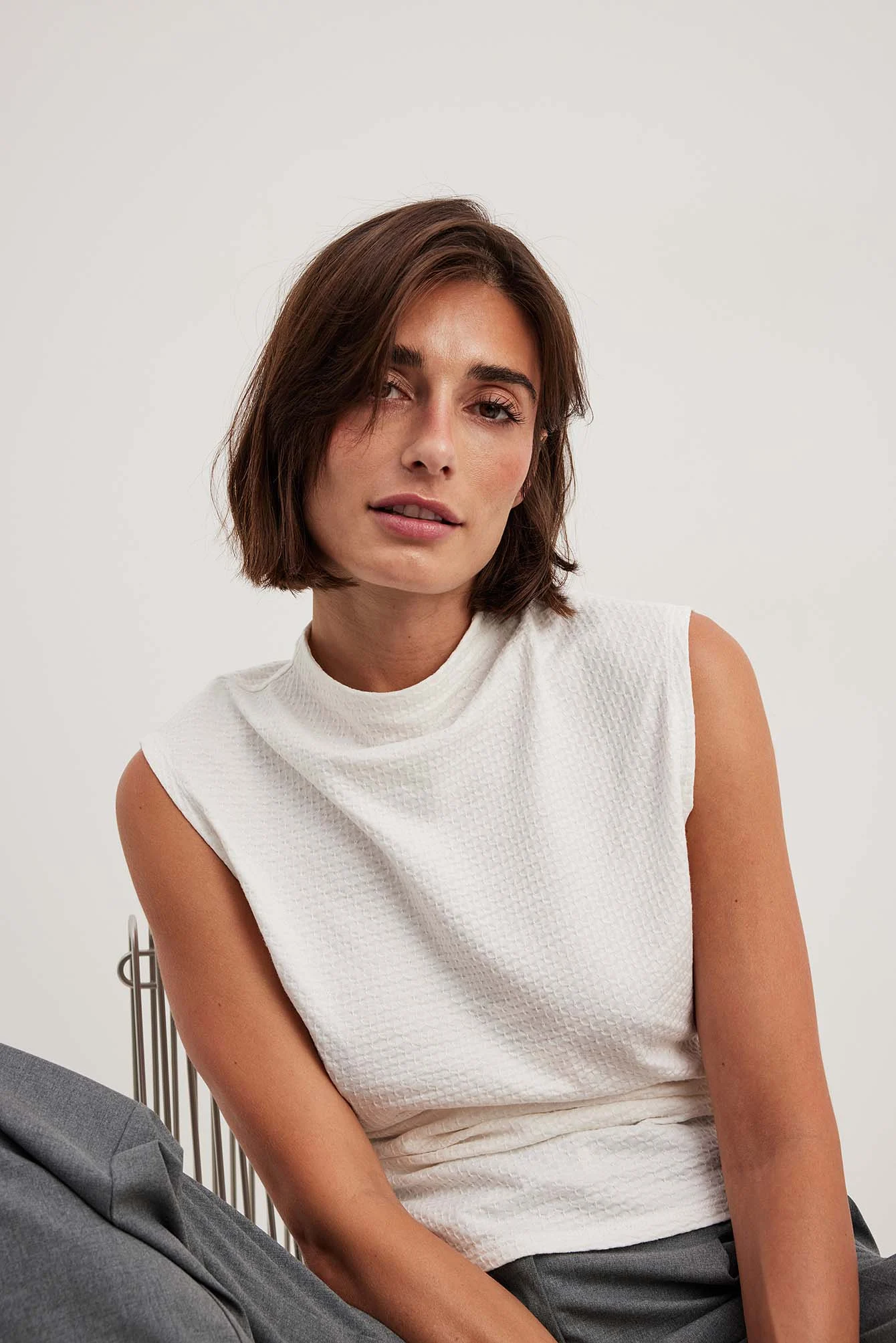 Strukturiertes Jersey-Top