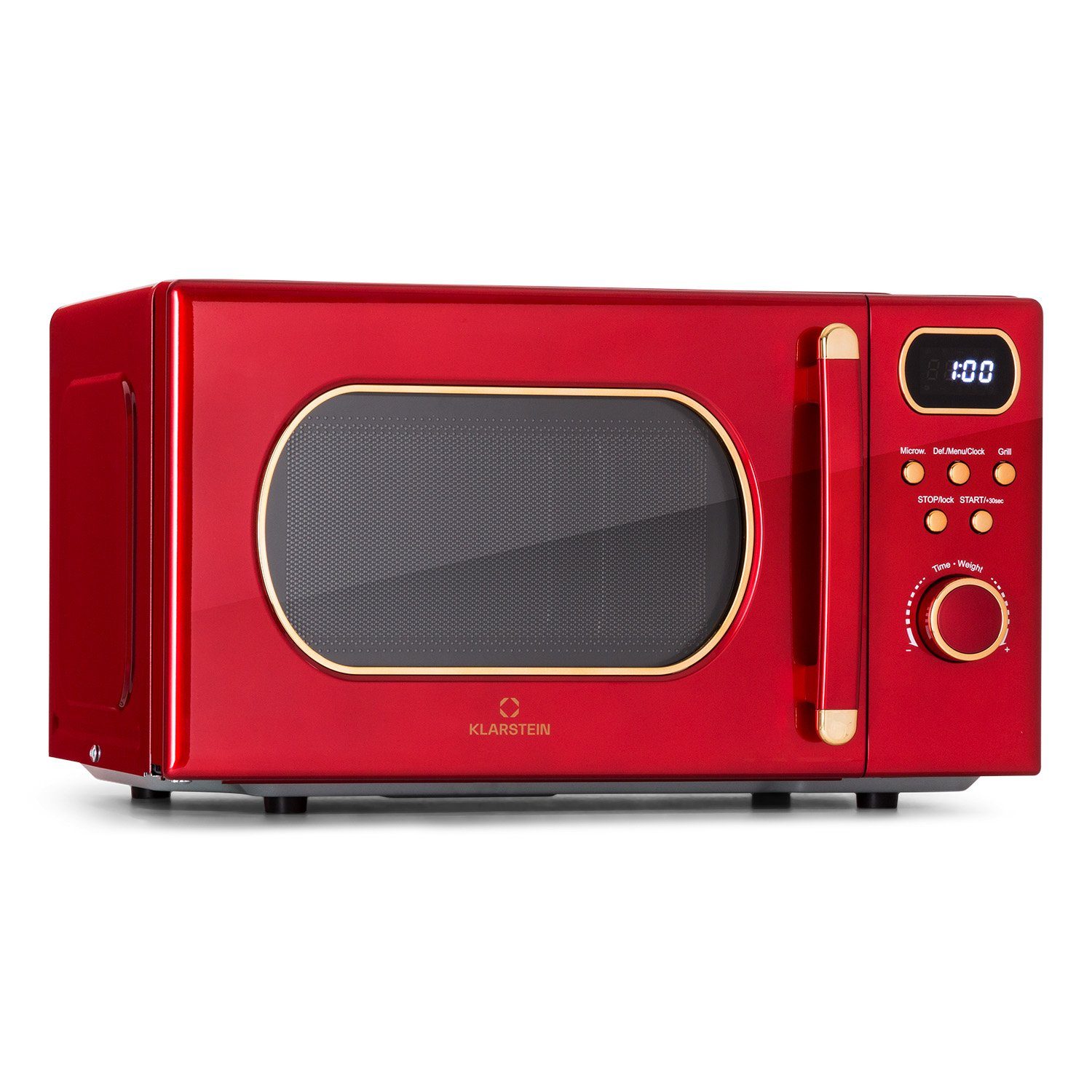 Klarstein Mikrowelle Julieta Mikrowelle mit Grill 20l 700 / 800 W Ø25,5cm 8 Programme, Mikrowelle; Grill, 20 l