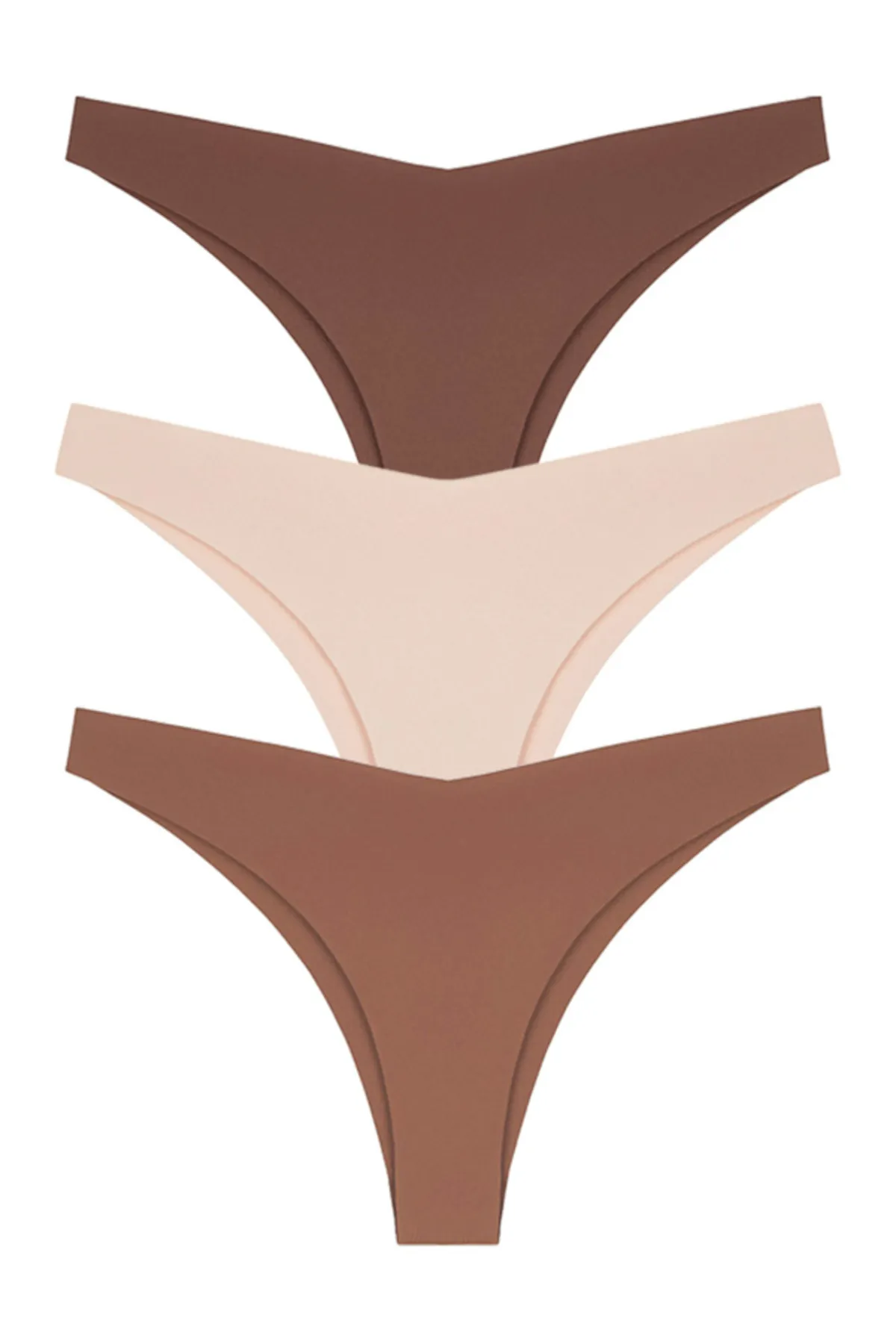 Cottonhill  Lasergeschnittene brasilianische Höschen für Damen im 3er-Pack