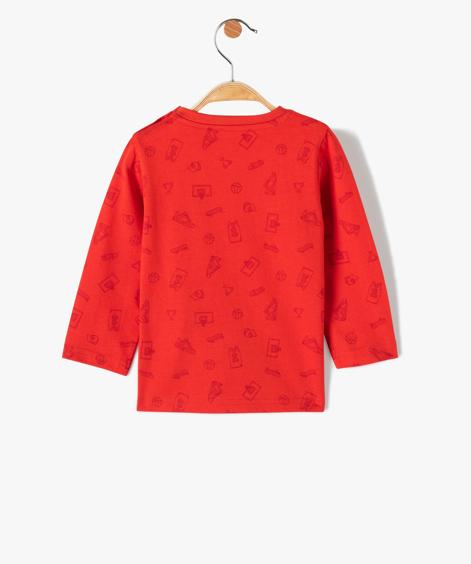 Tee-shirt bébé Garçon à manches longues avec message rouge | GEMO