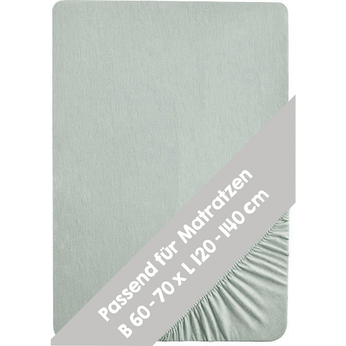 Spannbettlaken Jersey, 70x140 cm Lil Planet frosty green
