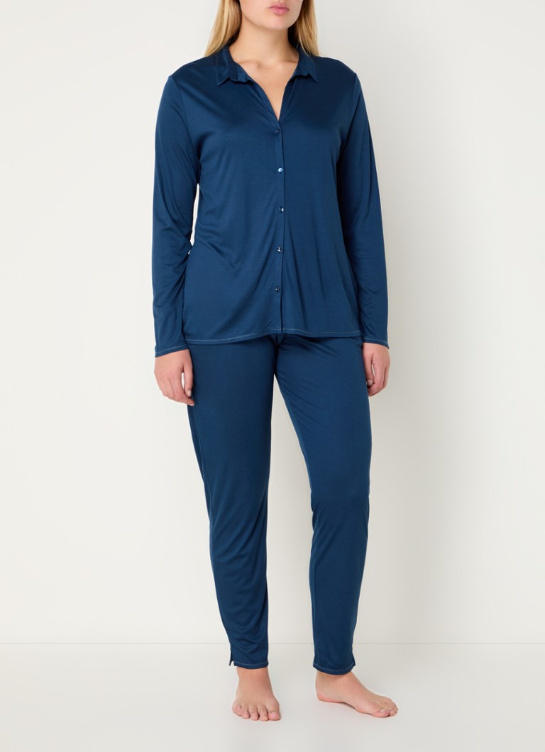 Pantaloni de pijama Hanro Grand Central din amestec de mătase