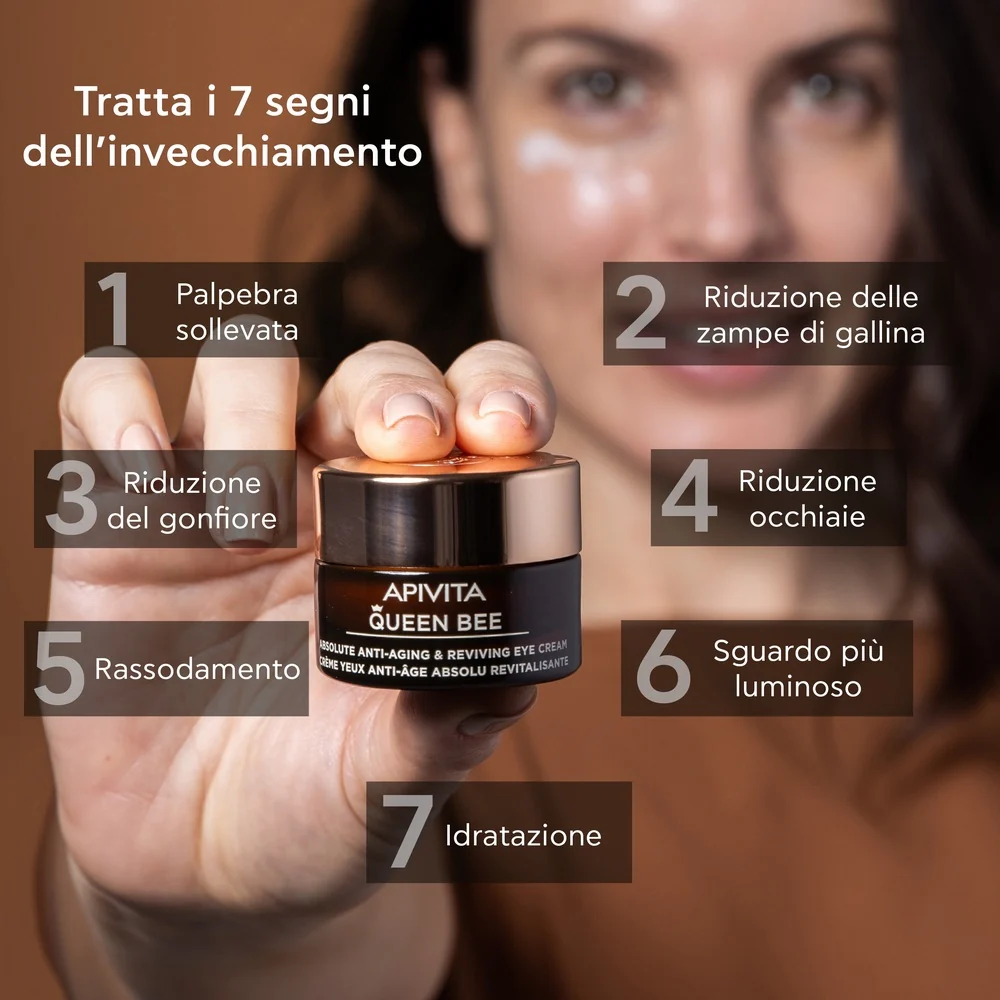 Crema contorno de ojos antiedad y revitalizante Queen Bee Absolute - Antiarrugas para el contorno de ojos