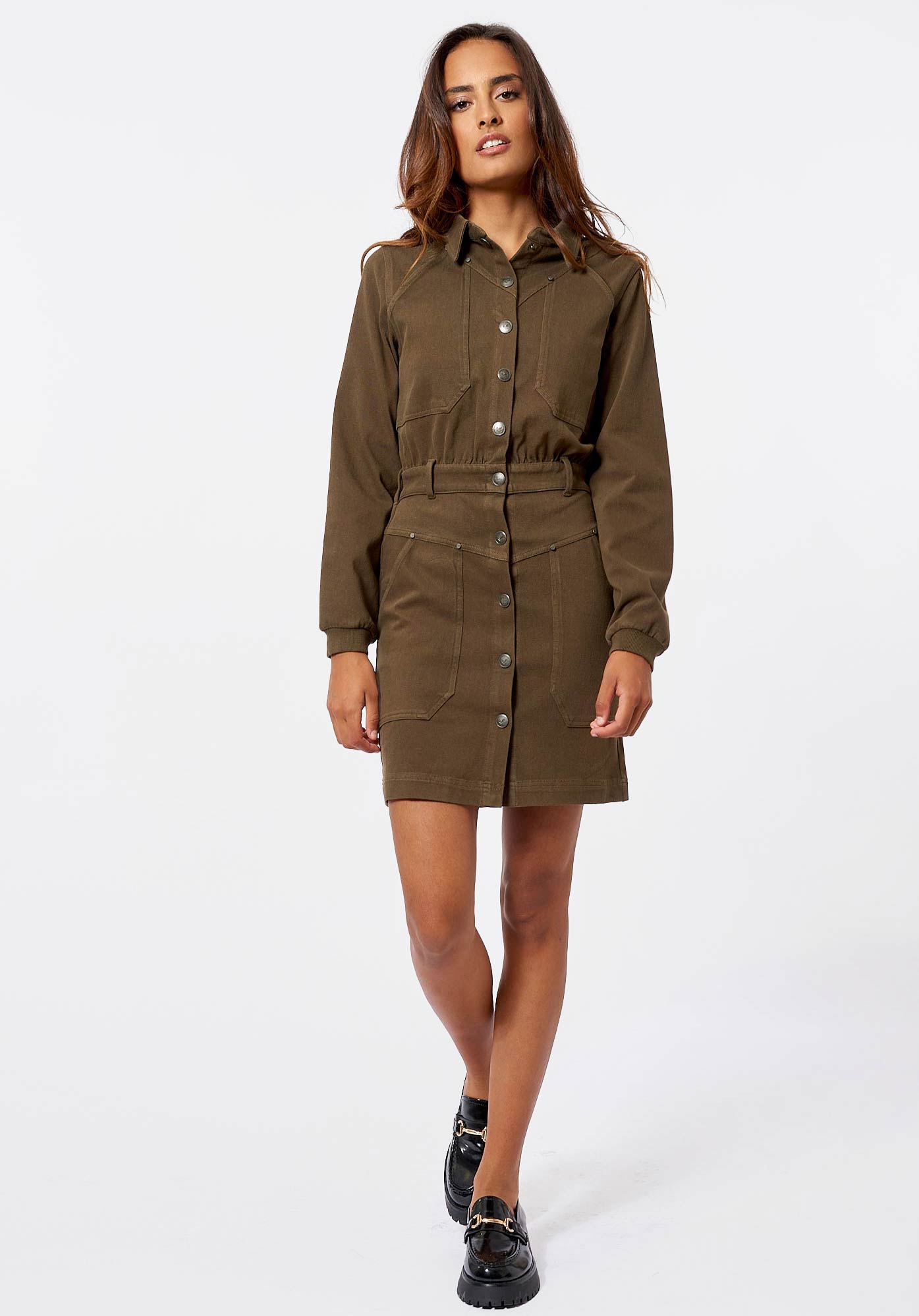 NYET   Robe kaki Femme