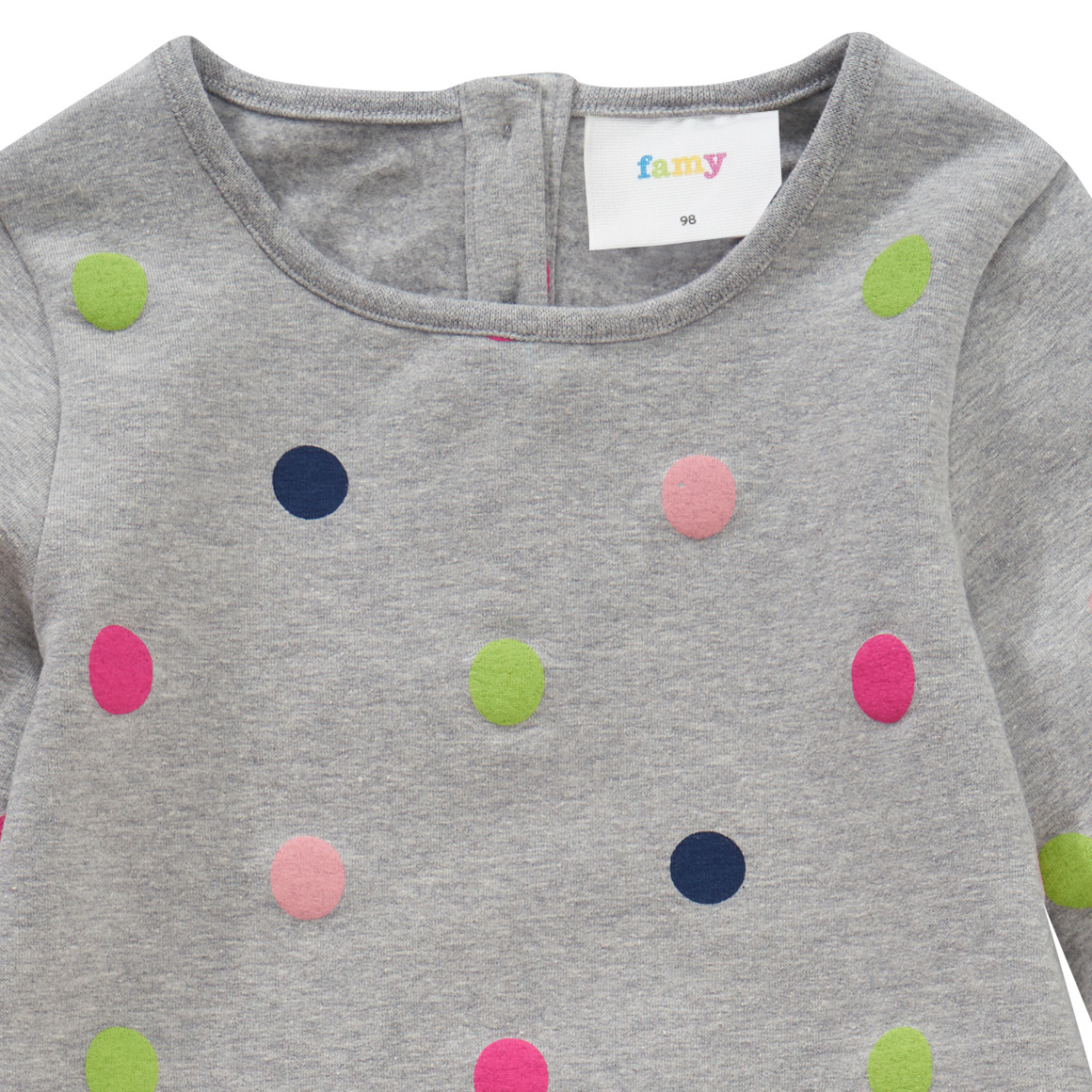 Mädchen Sweatkleid mit Punkten allover