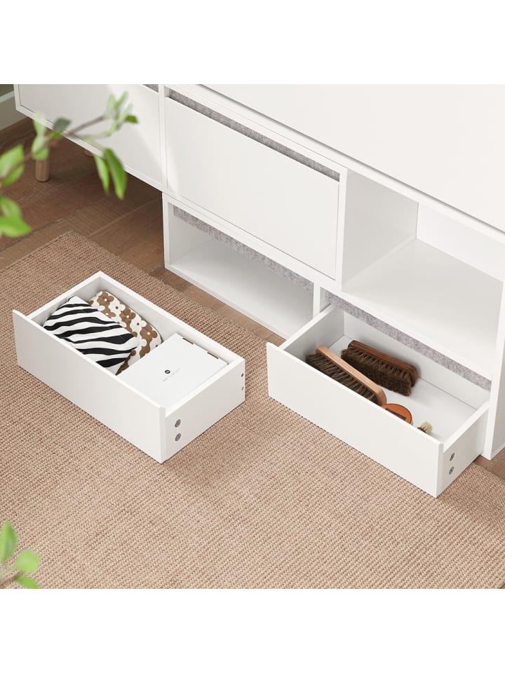 SoBuy Schuhkipper in Weiß - (B) (92-124) x (H)115 x (T)24cm günstig kaufen onesize