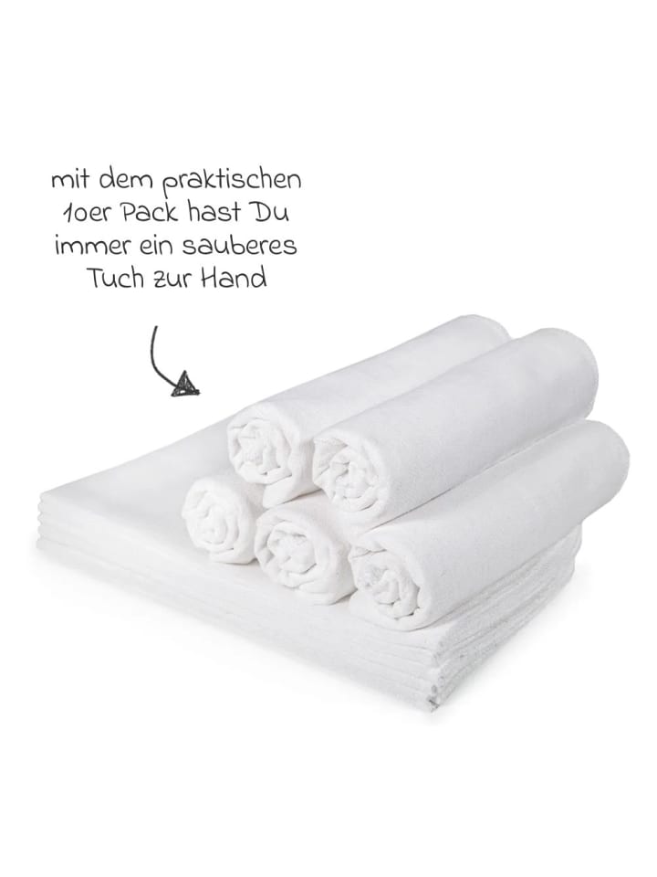 Makian Mullwindeln / Mulltücher / Spucktücher 10er Pack 35 in weiss günstig kaufen onesize