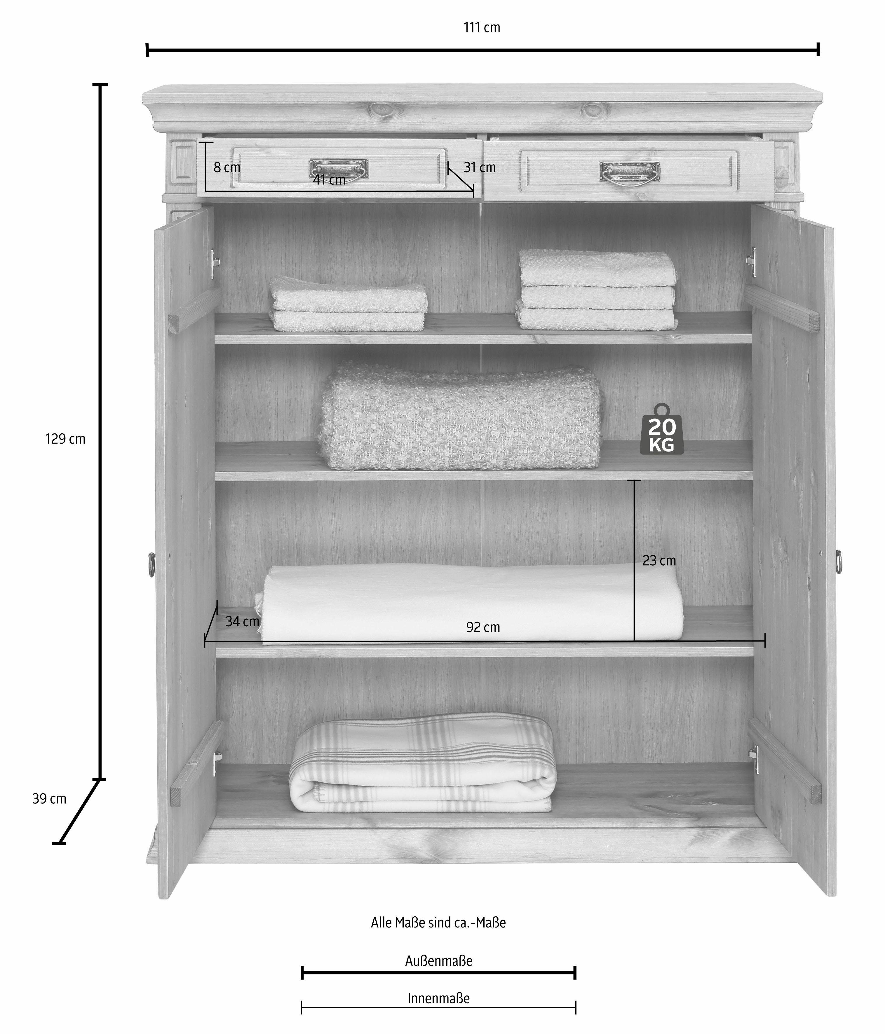 Home affaire Wäscheschrank Vinales Breite 111 cm