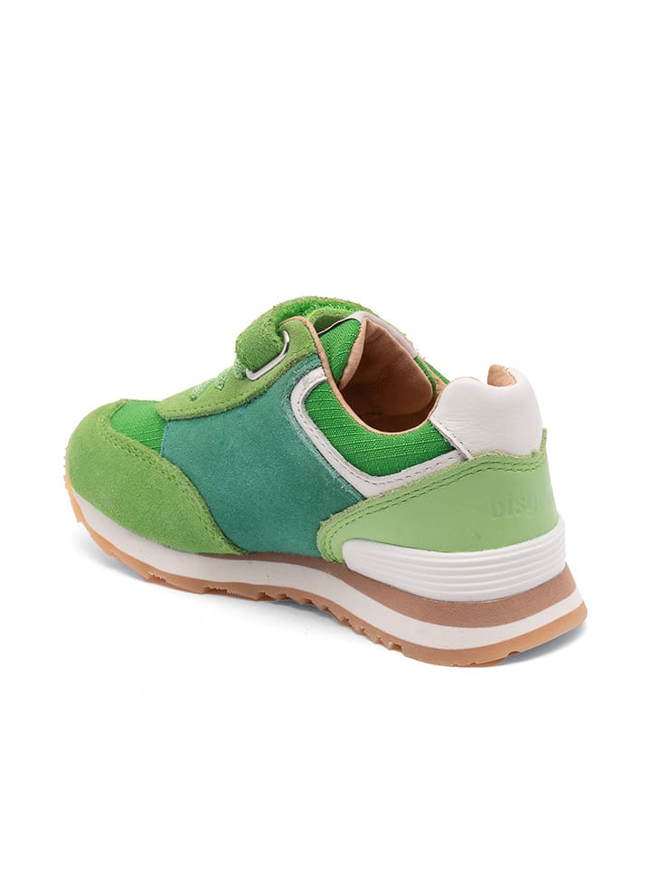 bisgaard Leder-Sneakers in Grün/ Weiß günstig kaufen