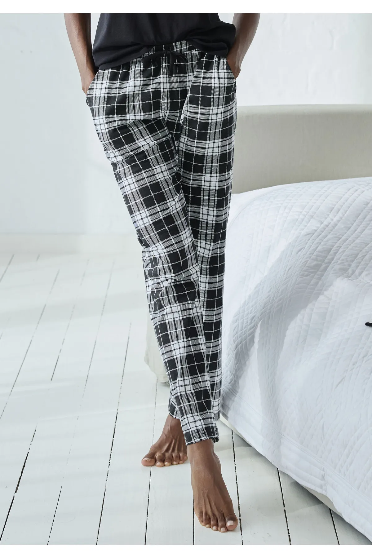 Vivance  Pyjamahose - Schwarz - Relaxed
