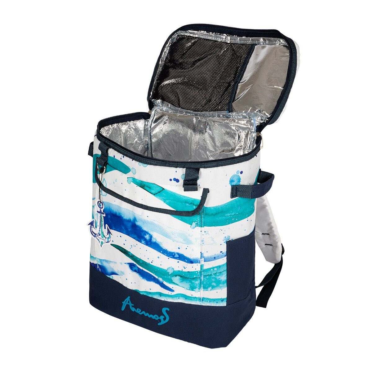 ANEMOSS Kühltasche Anemoss Marine Collection Waves Kühlrucksack, Weiß