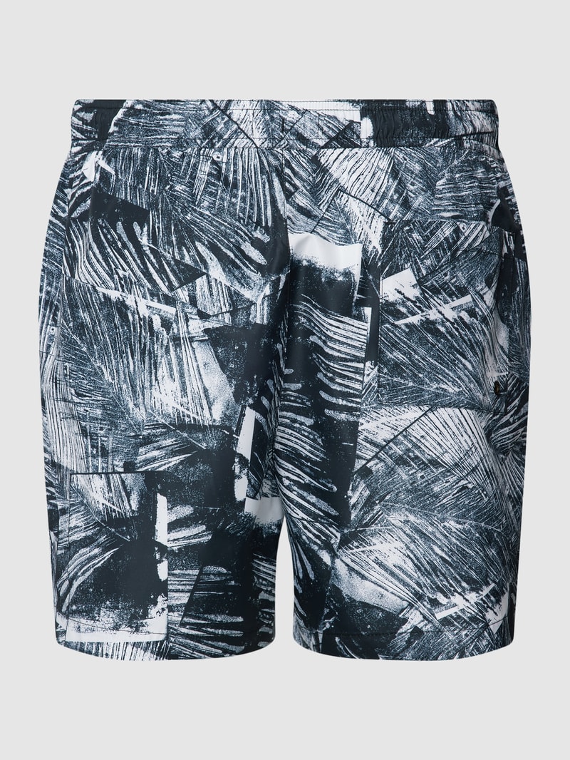 Badehose mit Allover-Muster in weiß