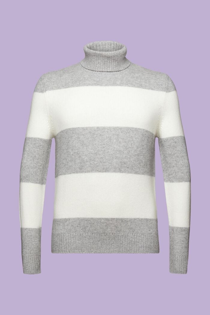 Gestreifter Rollkragenpullover aus Kaschmir