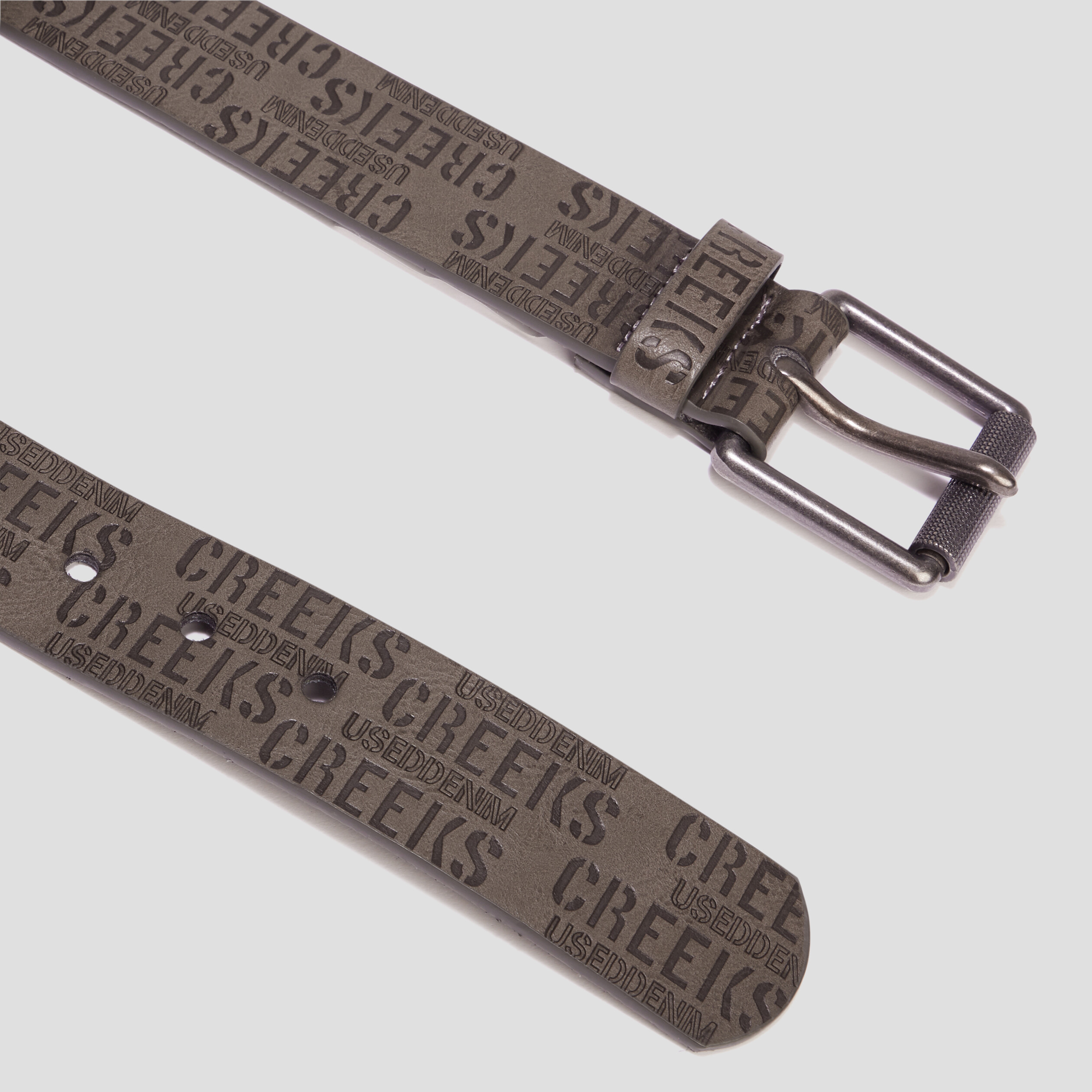 Ceinture embossée Creeks gris homme | La Halle