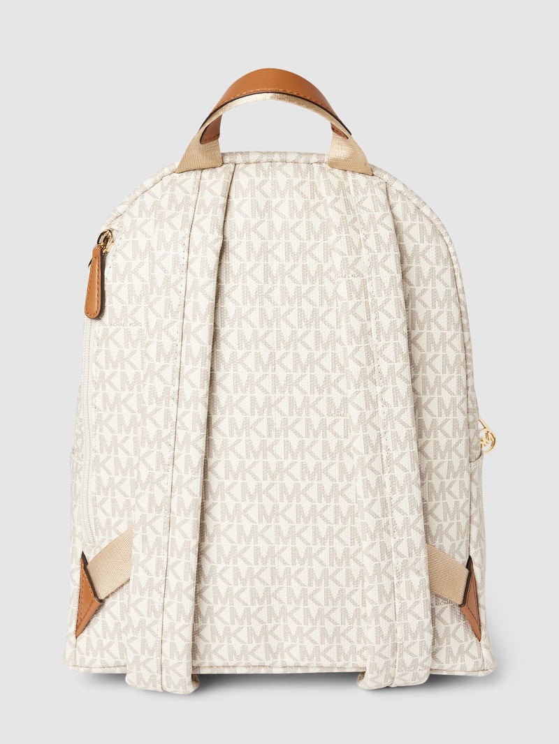 Rucksack mit Allover-Logo-Muster Modell 'SLATER' in ecru