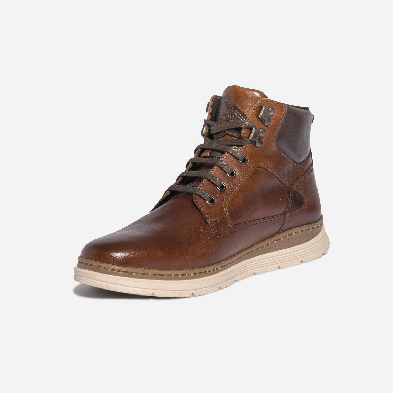 Basket marron en cuir