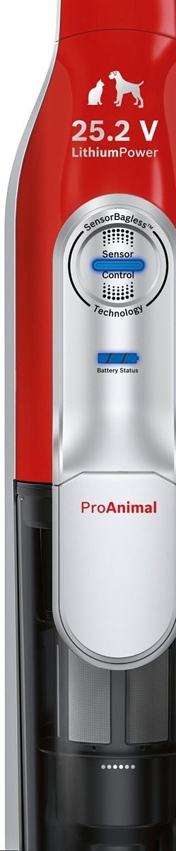 BOSCH Akku-Stielstaubsauger Zoo'o ProAnimal BCH6ZOOO, 60 Min. Laufzeit, beutellos, inkl. Zubehör-Set, Ideal für Haustierbesitzer, 3 Leistungsstufen