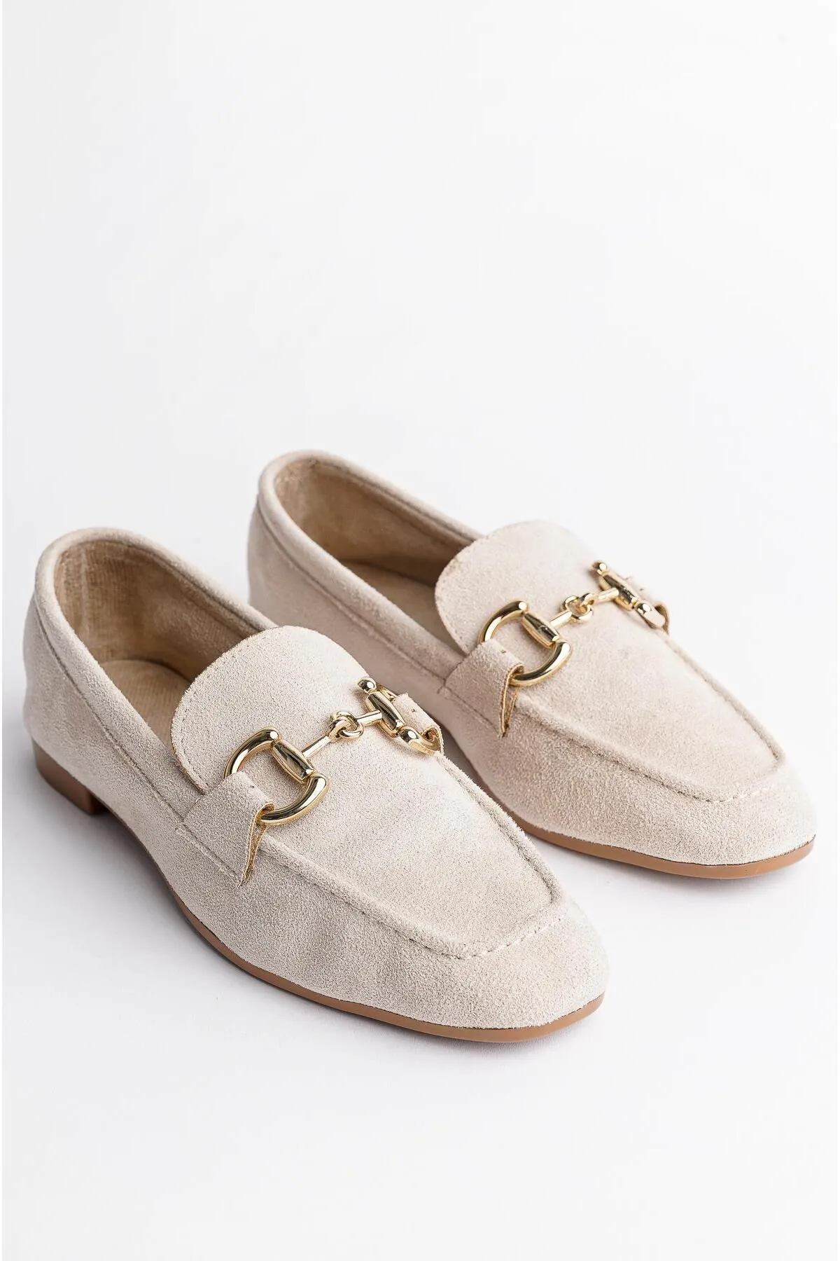 MUGGO  Mona garantierte Damen-Loafer-Freizeitschuhe aus Leder mit Metallschnalle