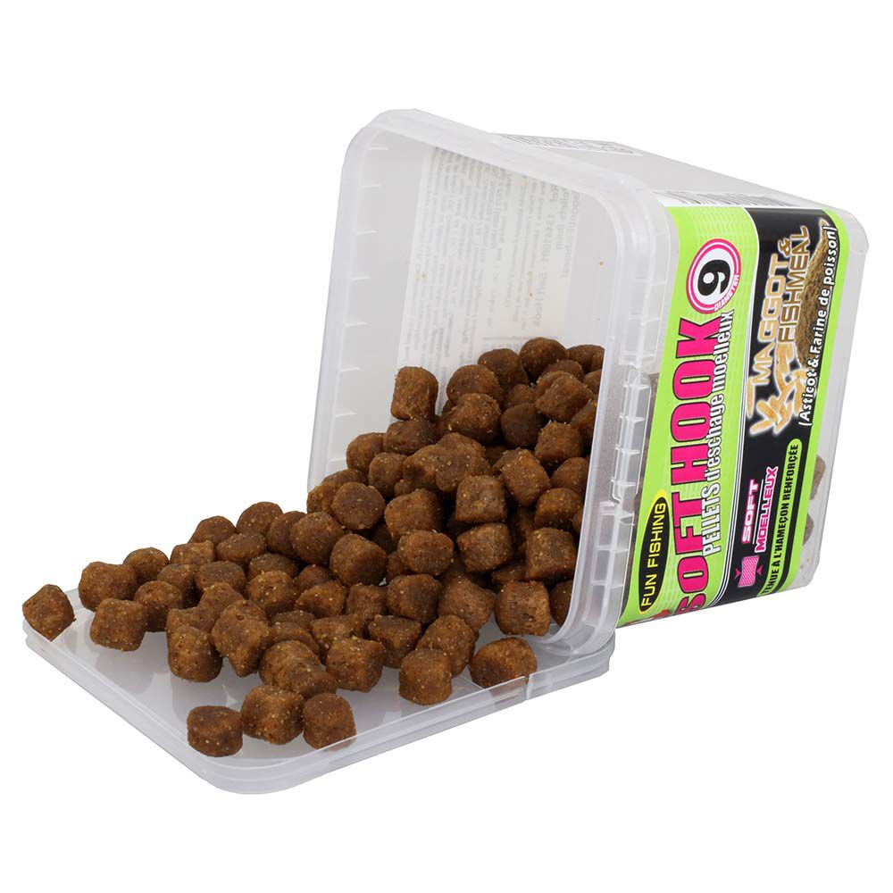 FUN FISHING MAGGOTT & FISKEMEL MYKE ÅTEPELLETS 110g