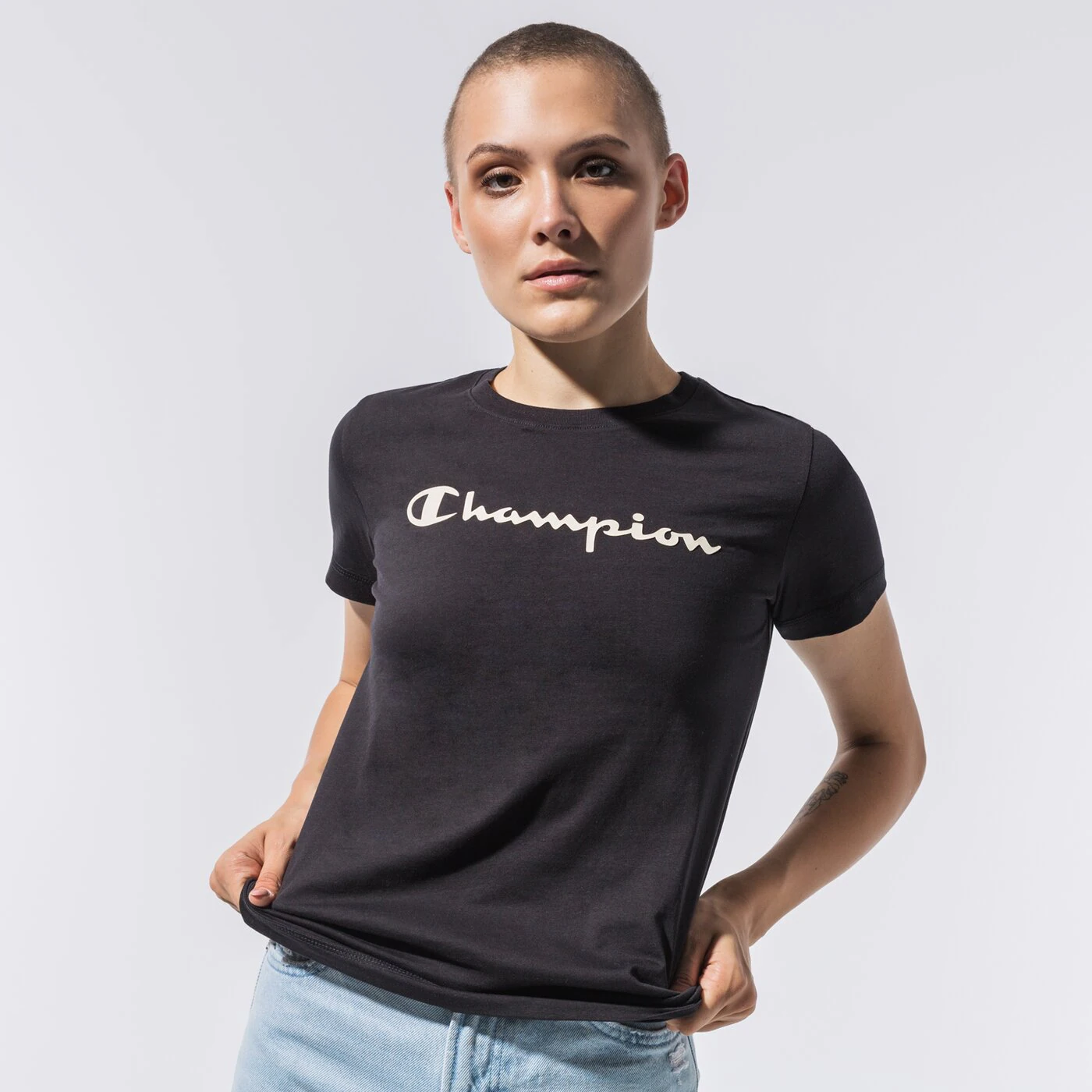CHAMPION T-SHIRT CREWNECK T-SHIRT Schwarz