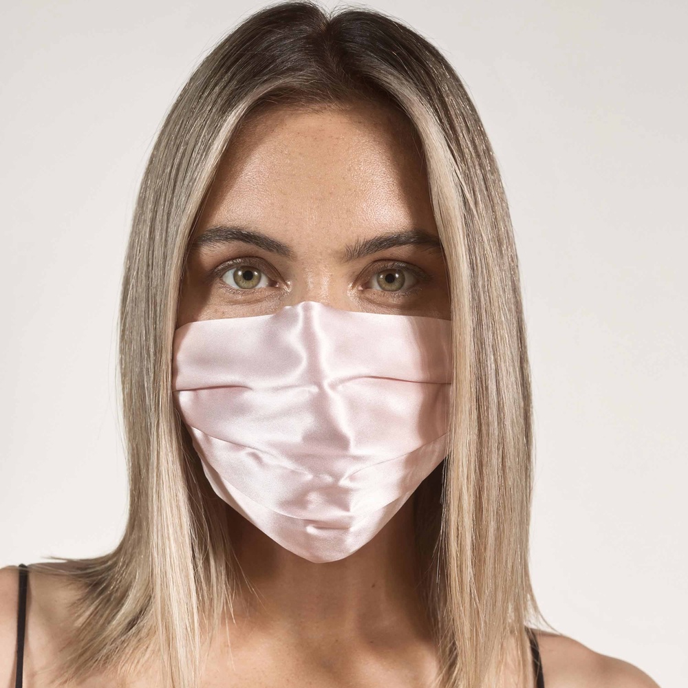 slip protection faciale pure soie slip - rose protections faciales