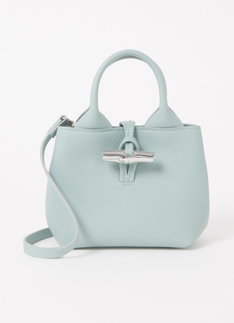 Longchamp Le Roseau XS leather handbag with detachable shoulder strap