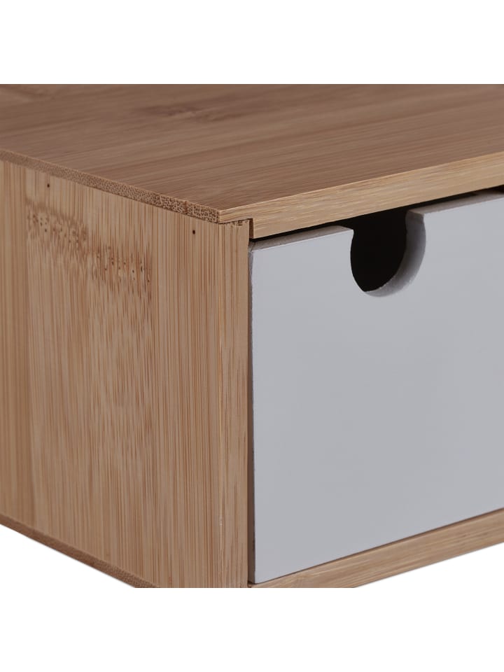relaxdays Schubladenbox in Natur/ Weiß günstig kaufen onesize