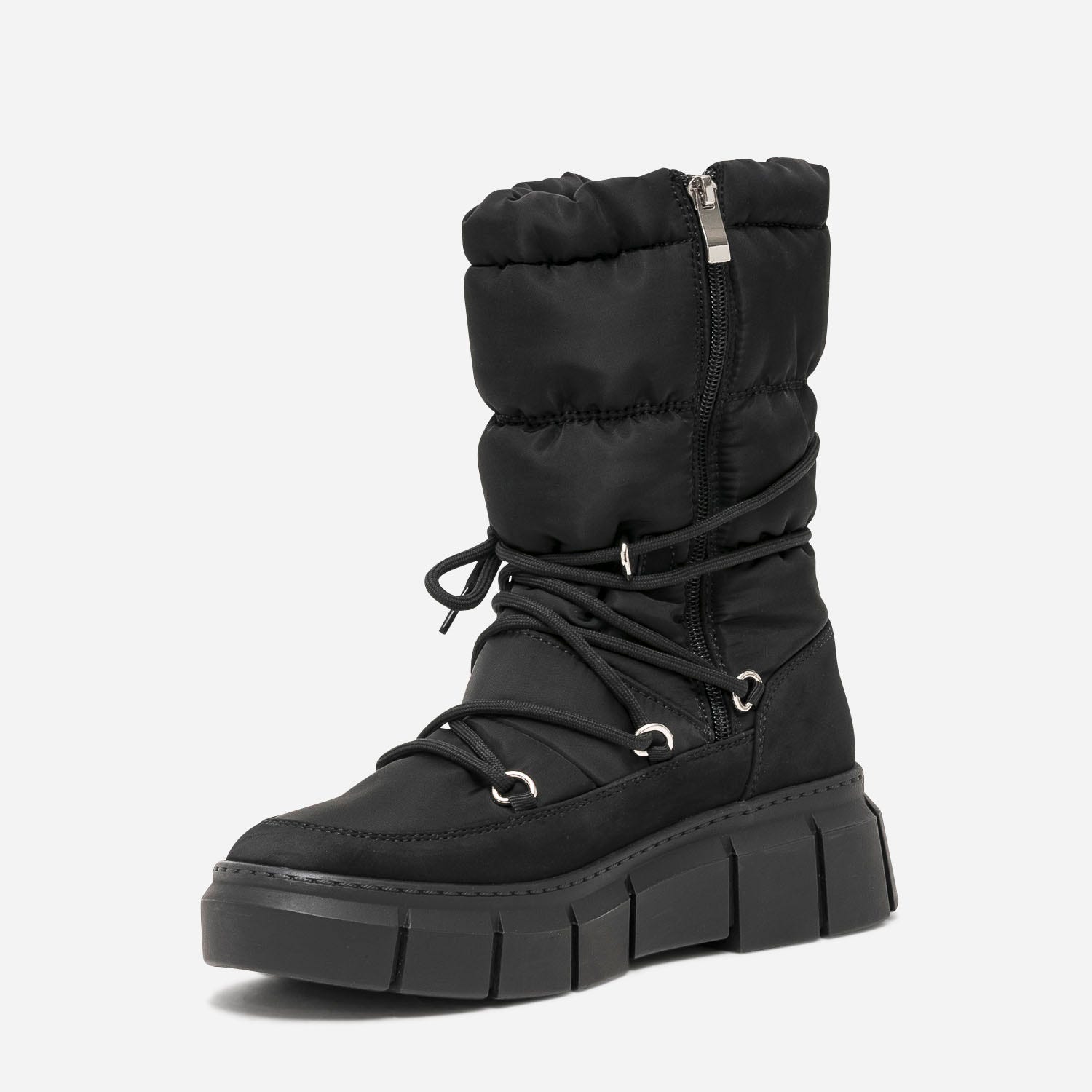 Boots de neige TEXTO noir bi matière à plateforme